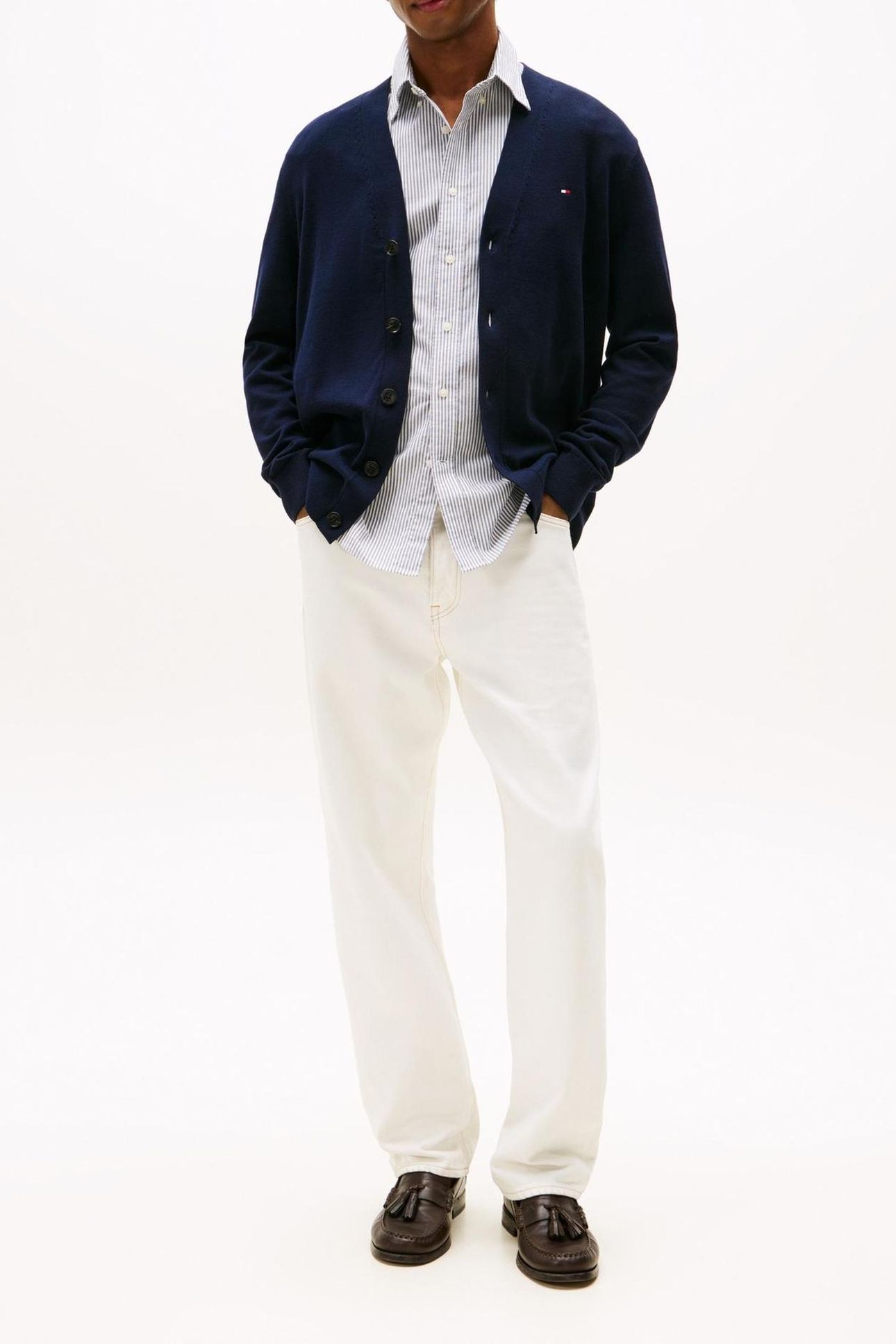 ESSENTIAL COTTON CARDIGAN NAVY BLUE 4