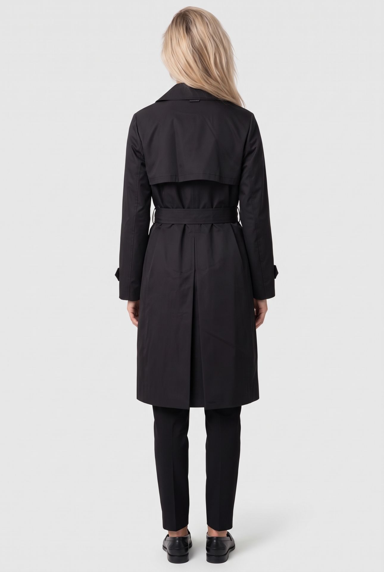 TRENCH WITH SELF BELT BLACK 2