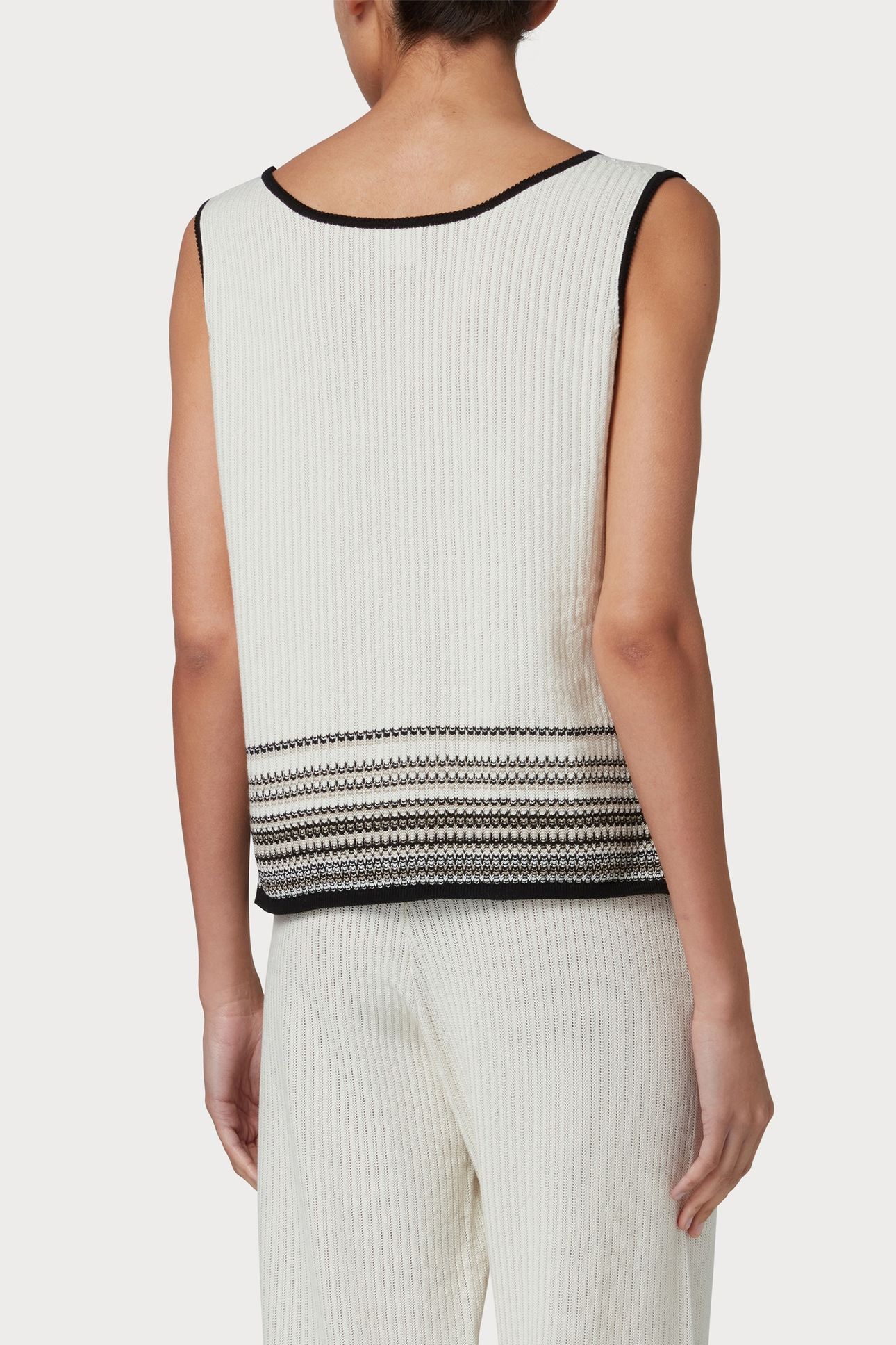 WOMENS KNITTED VEST ICE WHITE 4