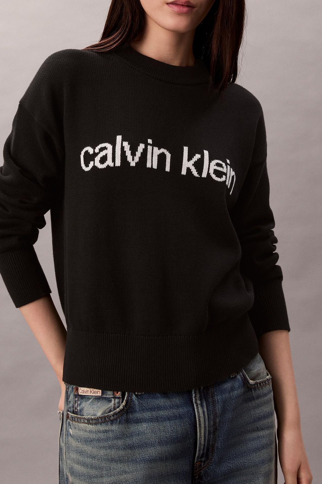 COTTON GRAPHIC PULLOVER BLACK 1