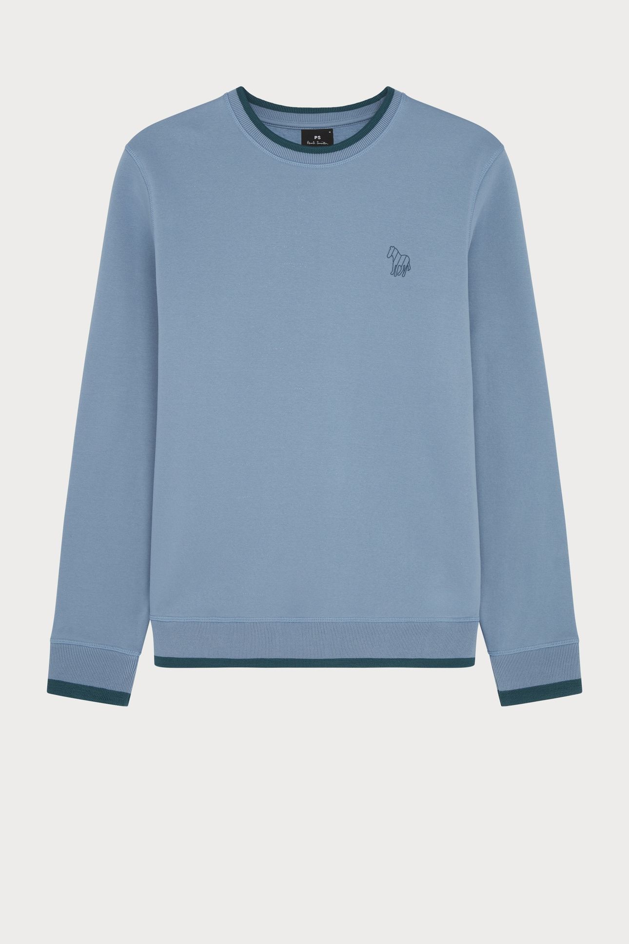 MENS REG FIT SWEATSHIRT ZEBRA MONO LIGHT BLUE 5