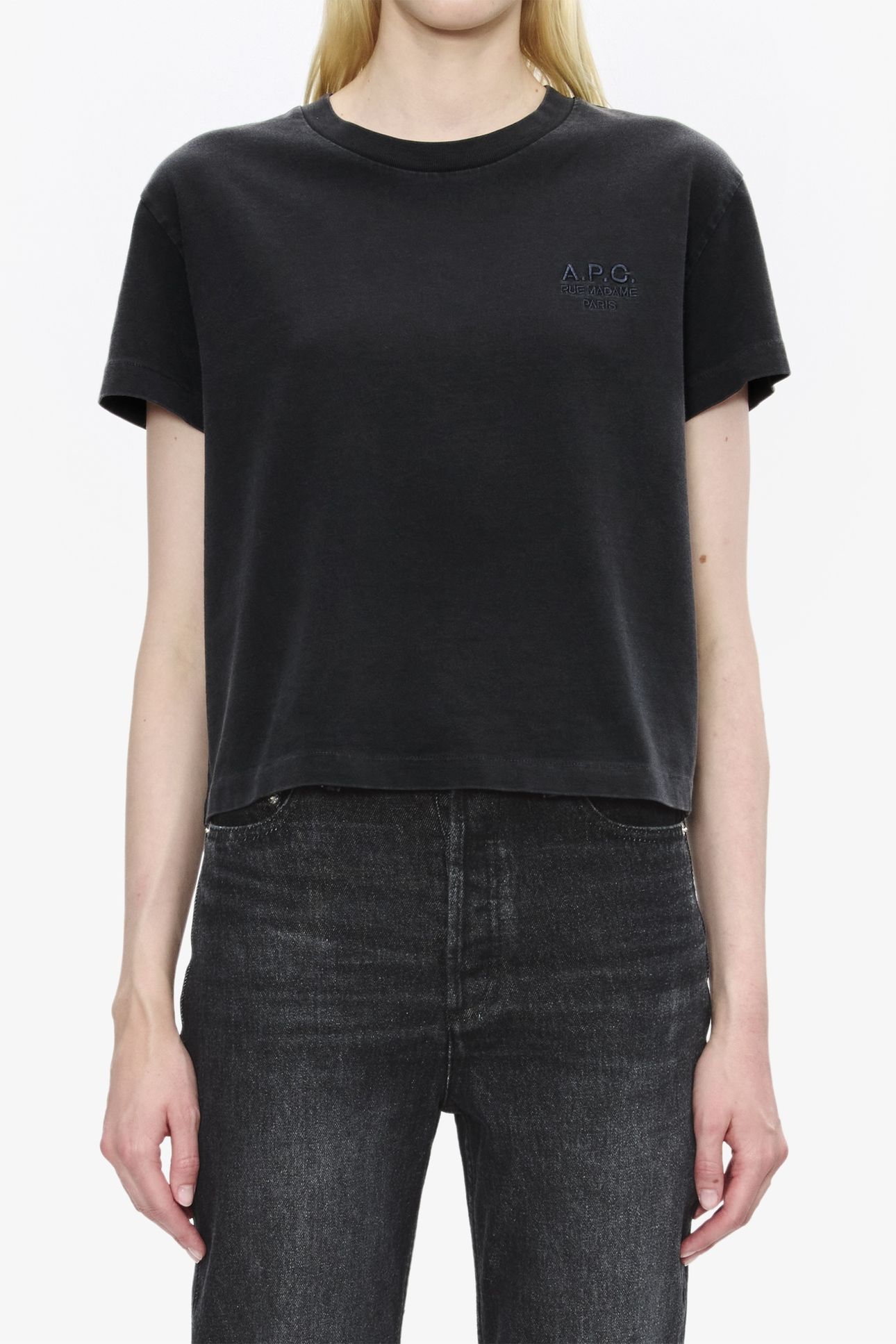 T-SHIRT BOXY RUE MADAME BLACK/BLACK 1