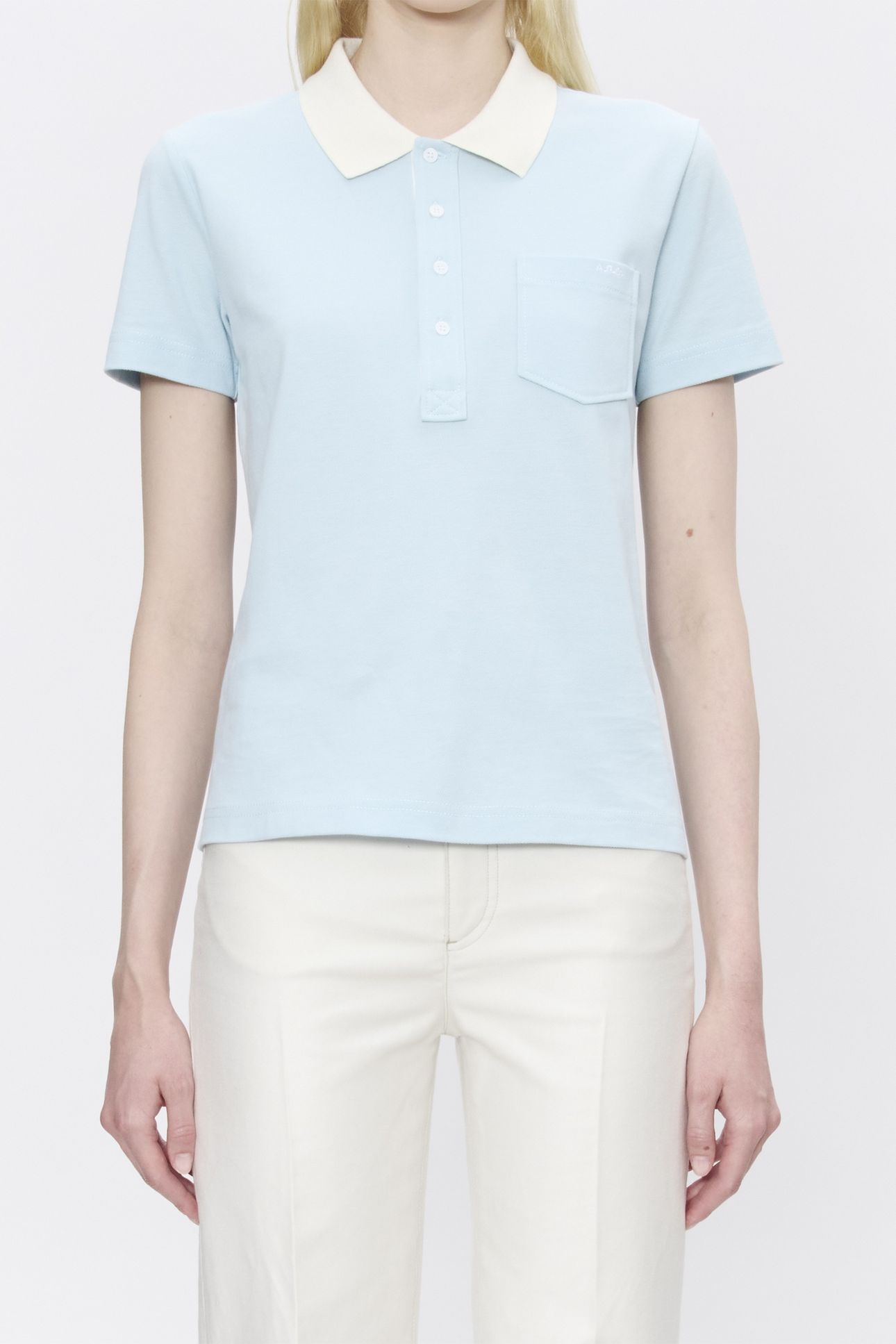 POLO SHORT SLEEVE SKY BLUE 1