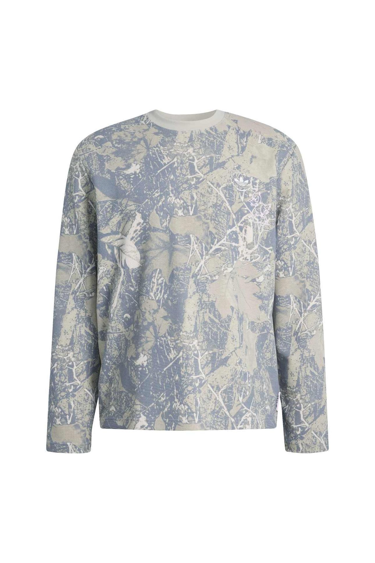 UNISEX CAMO WAFFLE LS PUTTY GREY 3