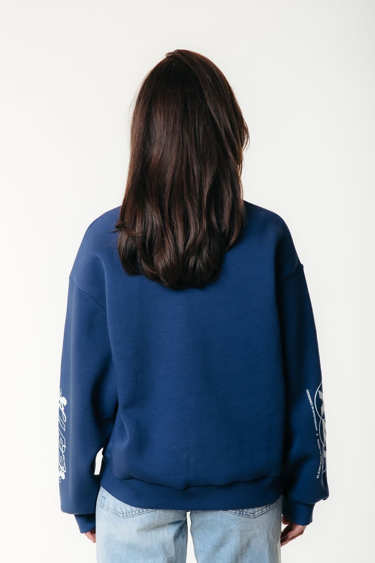 LOGOS DROPPED SHOULDER SWEAT DEEP COBALT 3
