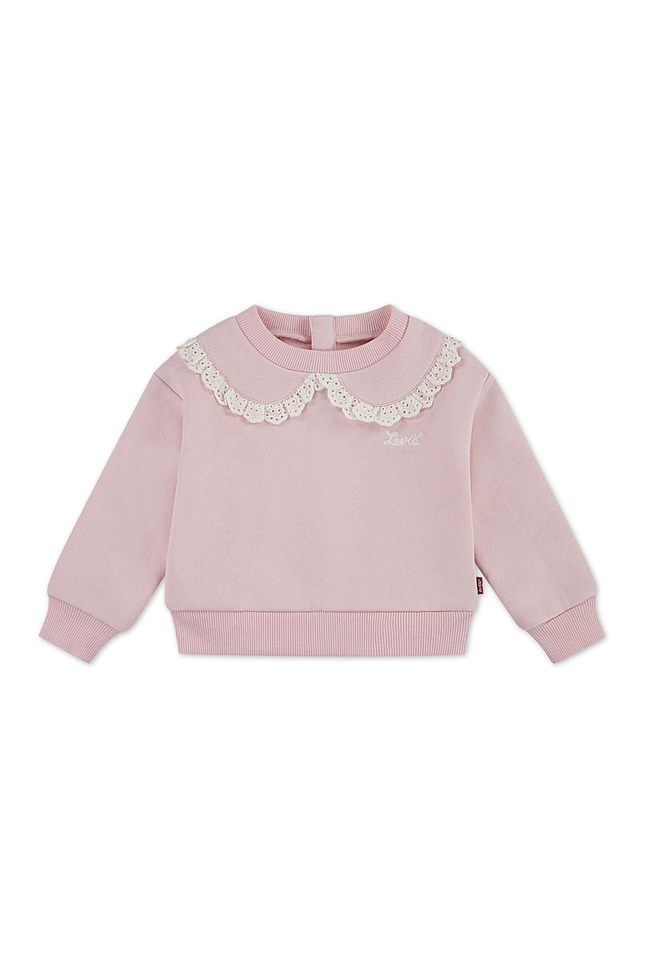 GIRLS PETER PAN COLLAR CREW NECK CRYSTAL ROSE 1