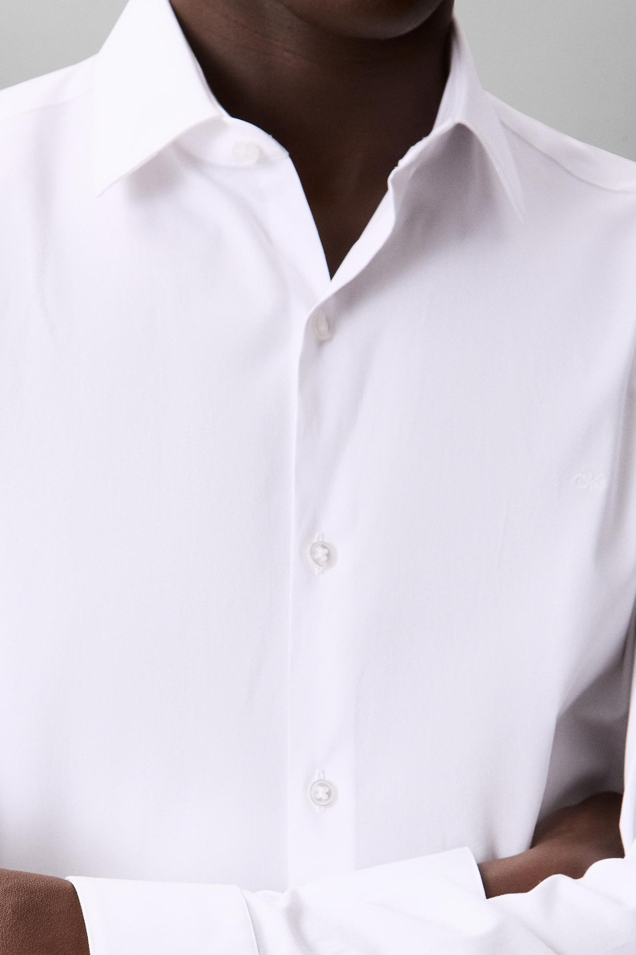 SLIM ESSENTIAL POPLIN SHIRT WHITE 6