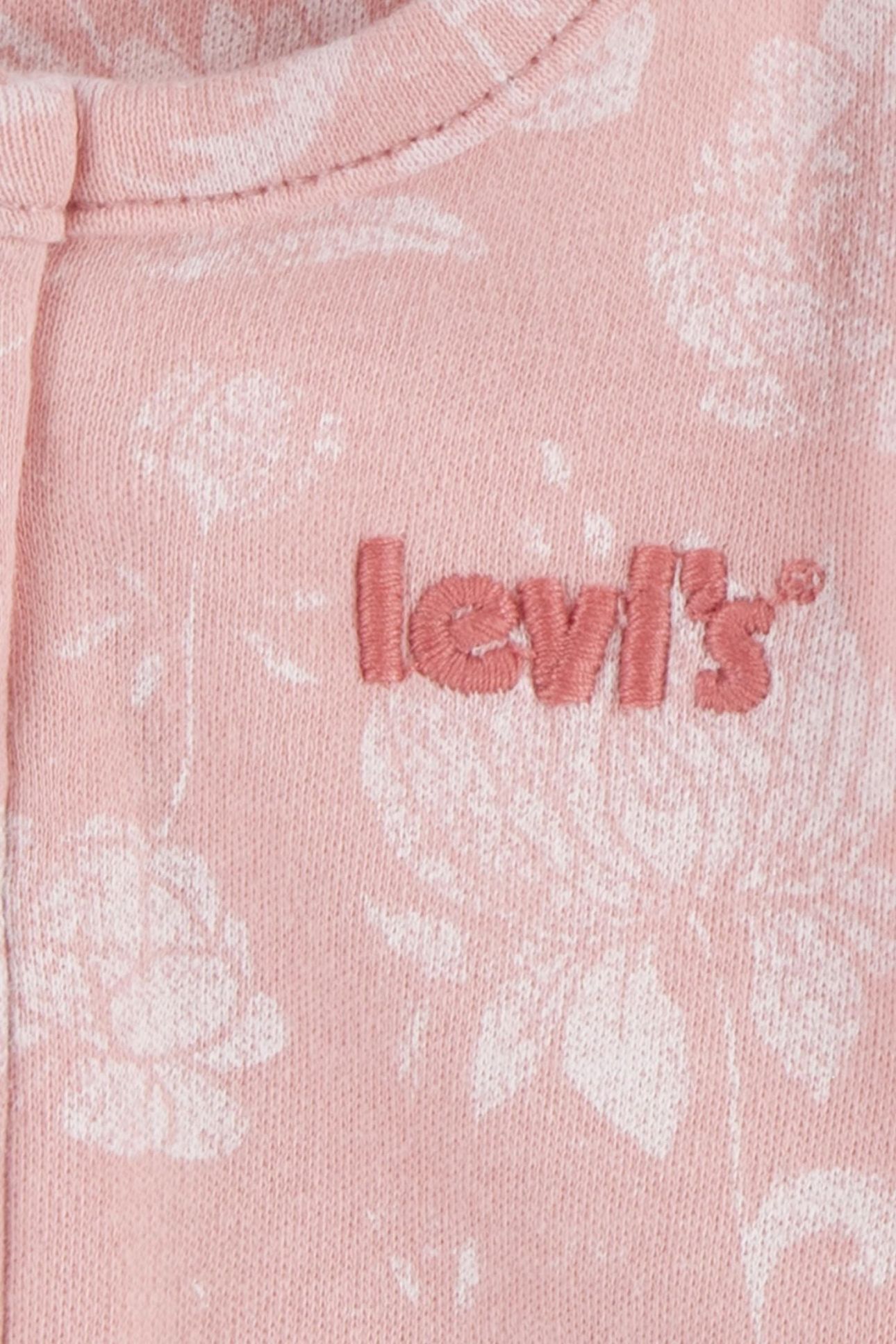 GIRLS FLORAL FOOTED COVERALL PINK ICING 4