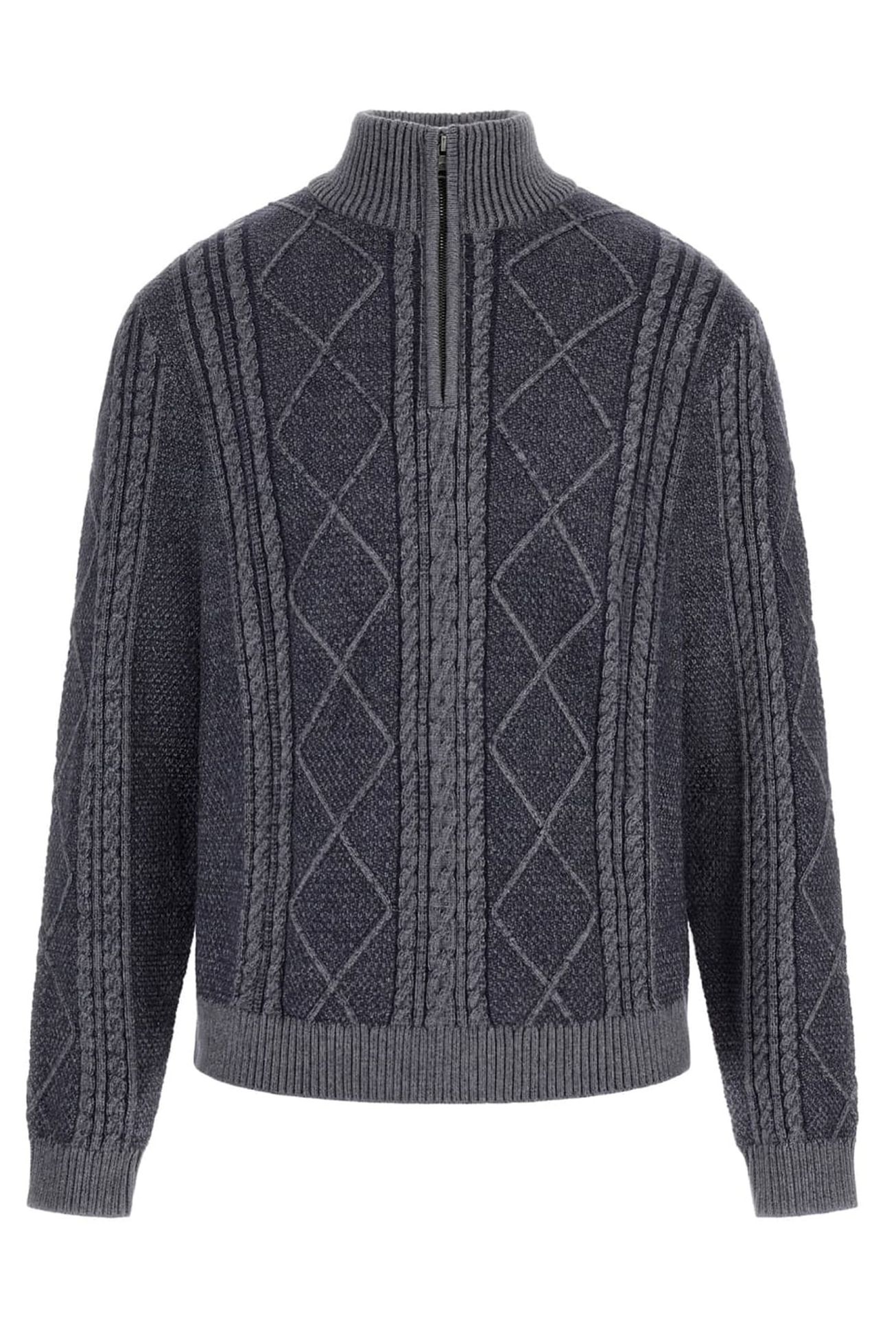 LS 1/2 ZIP MN NOEL C MARINE HEATHER MULTI 4