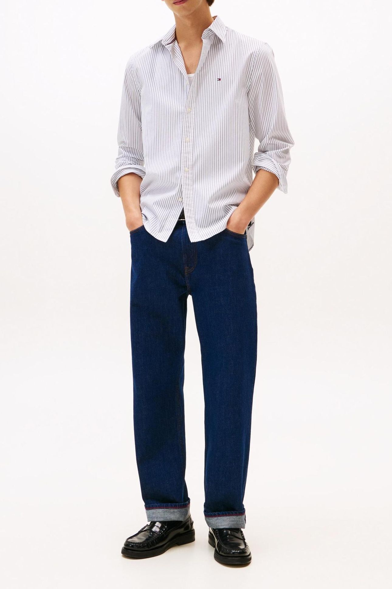 CORE HAIRLINE POPLIN WHITE/STRIPE 2