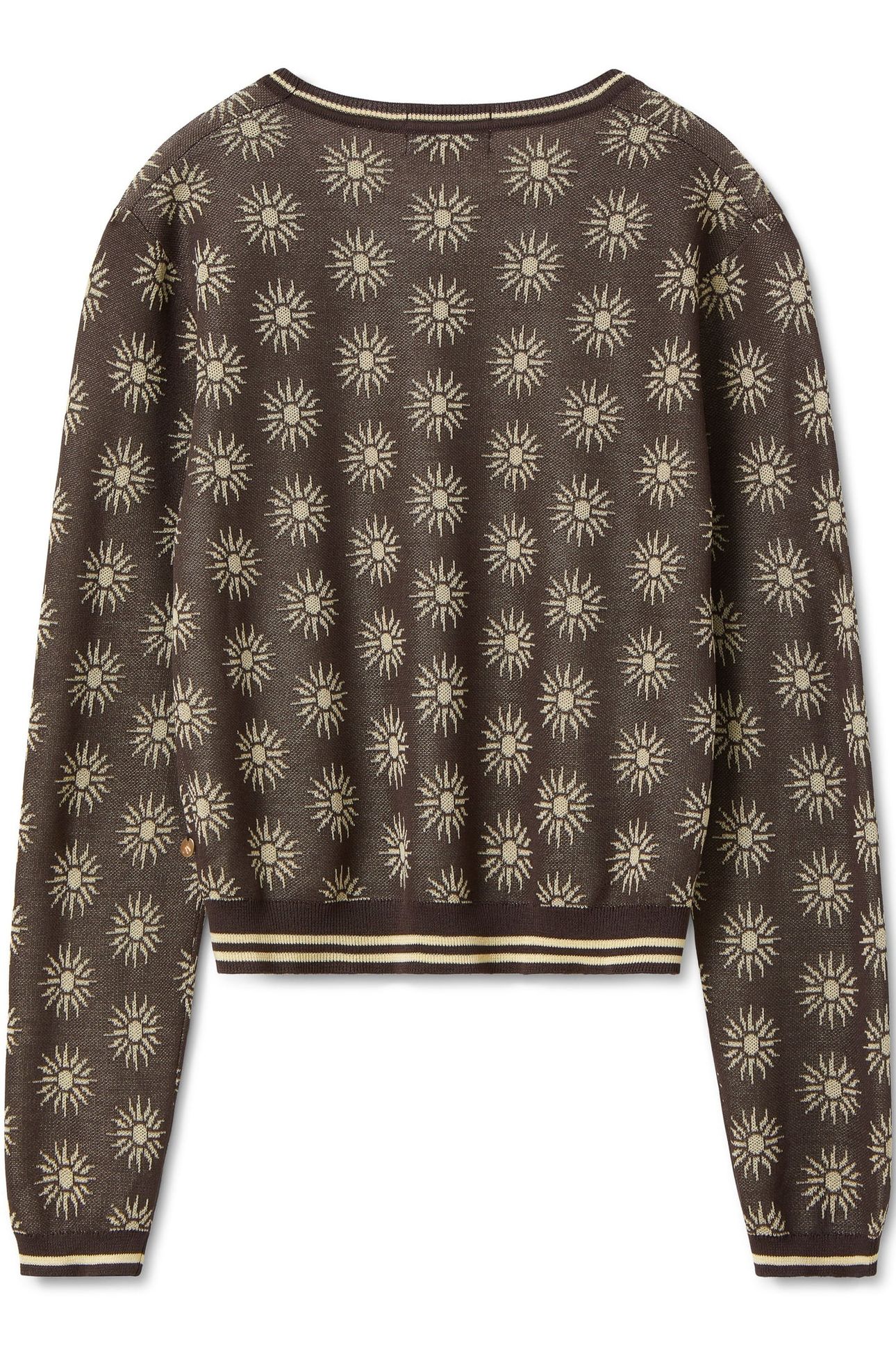 JACQUARD PULLOVER SEAL BROWN/ REED YELLOW 5