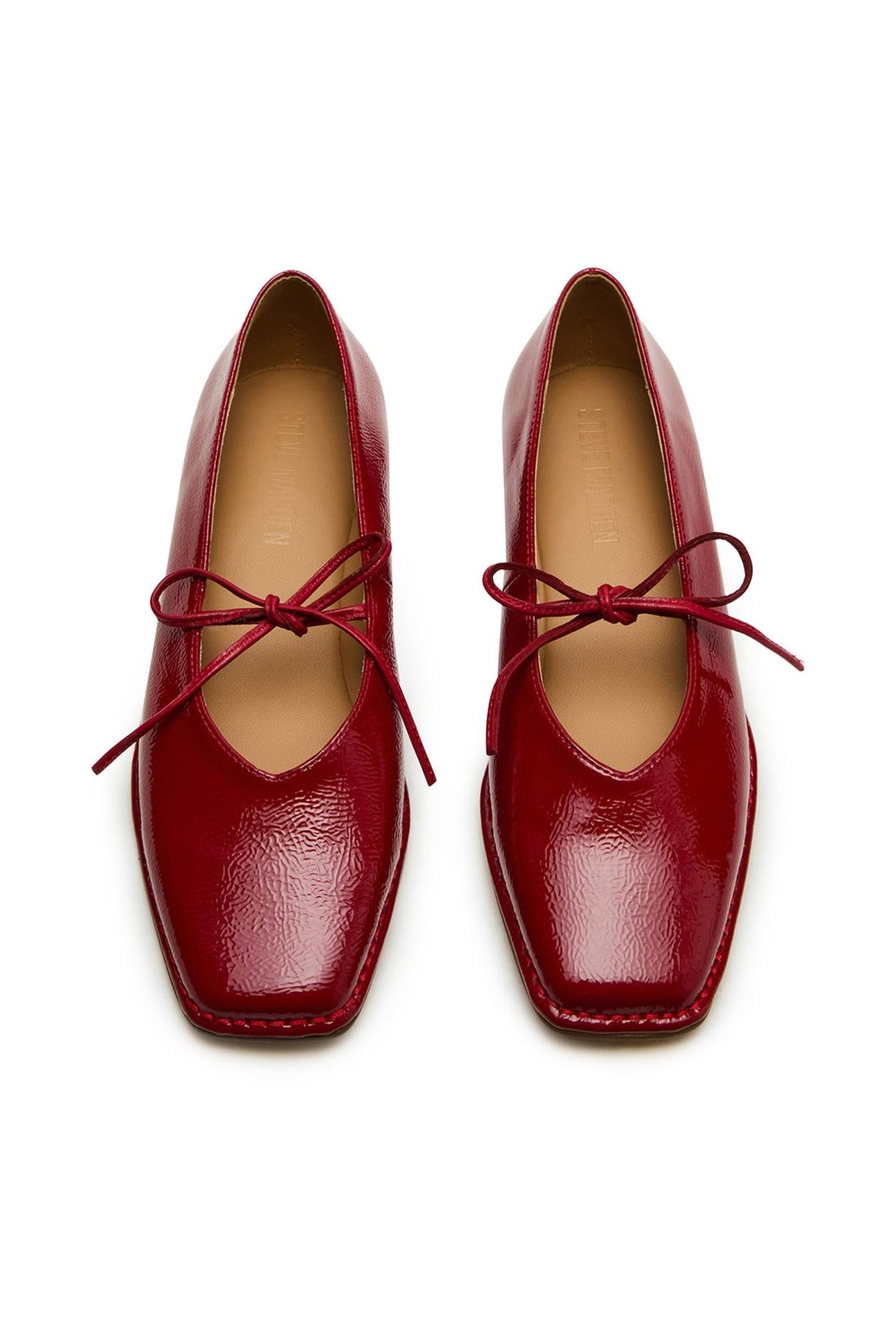 LOLA FLAT SHOES RED PATENT 4