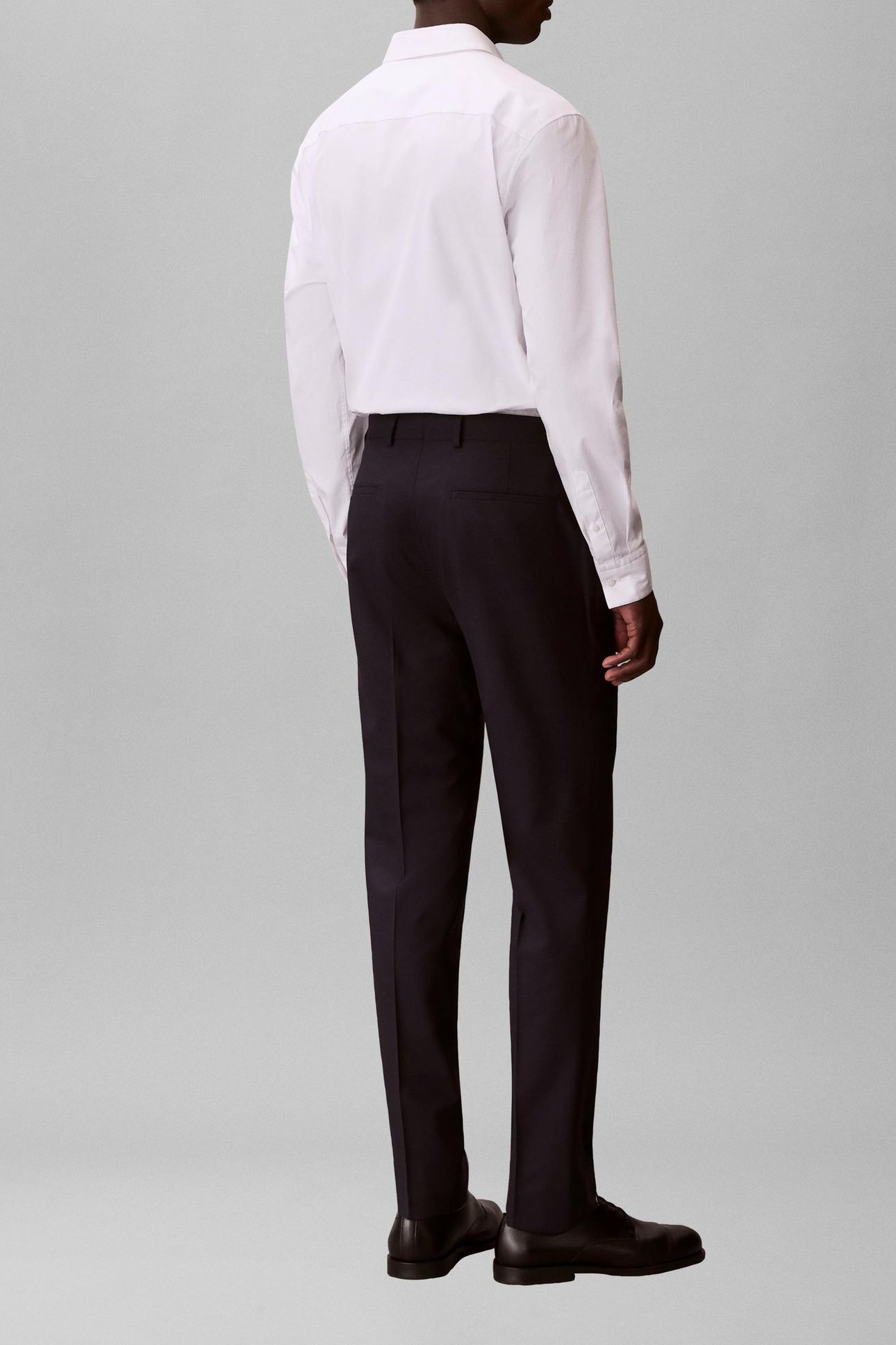 ITALIAN WOOL BLEND TROUSERS DARK SAPPHIRE 2