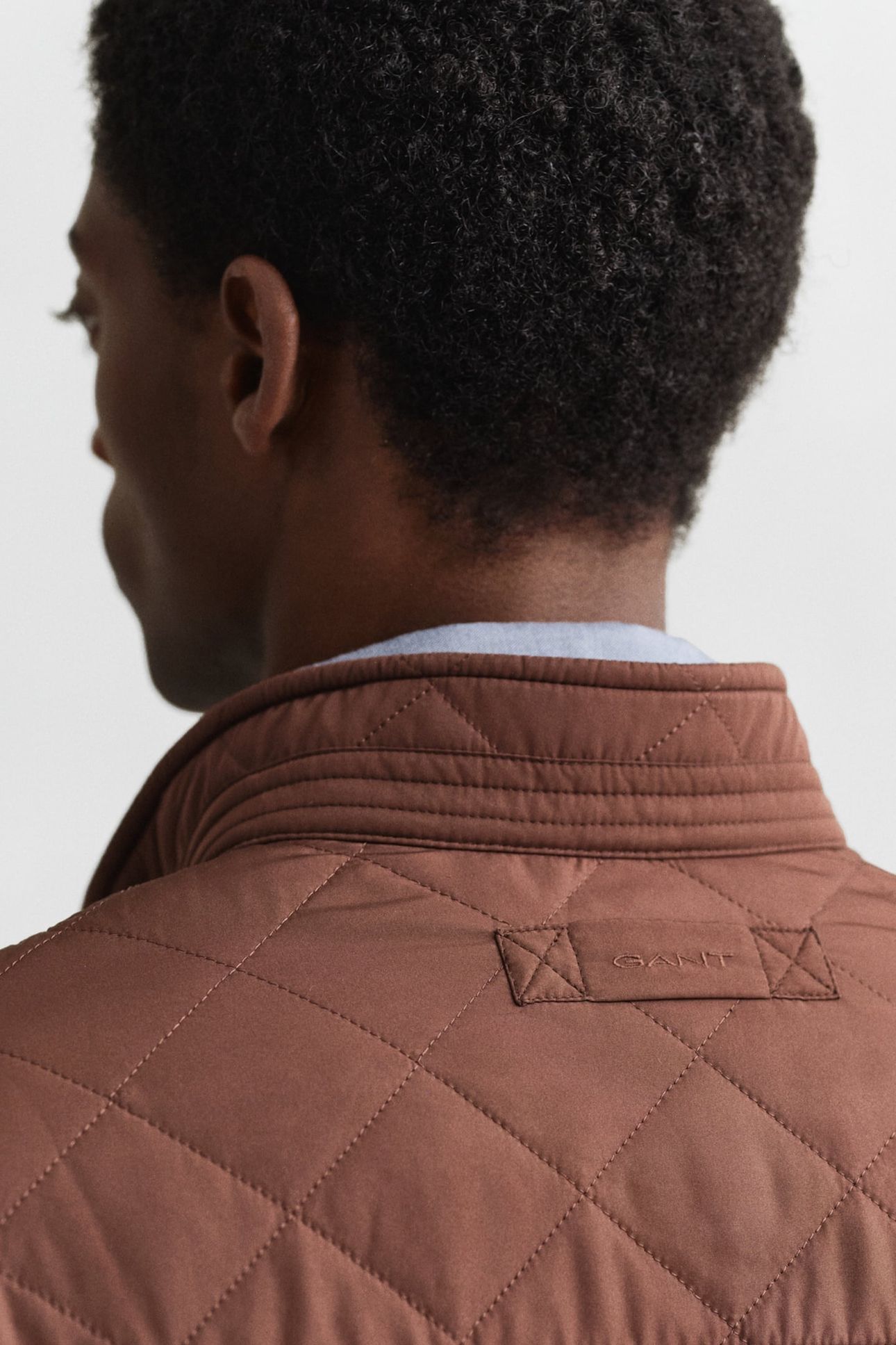 QUILTED WINDCHEATER MAHOGANY BROWN 5