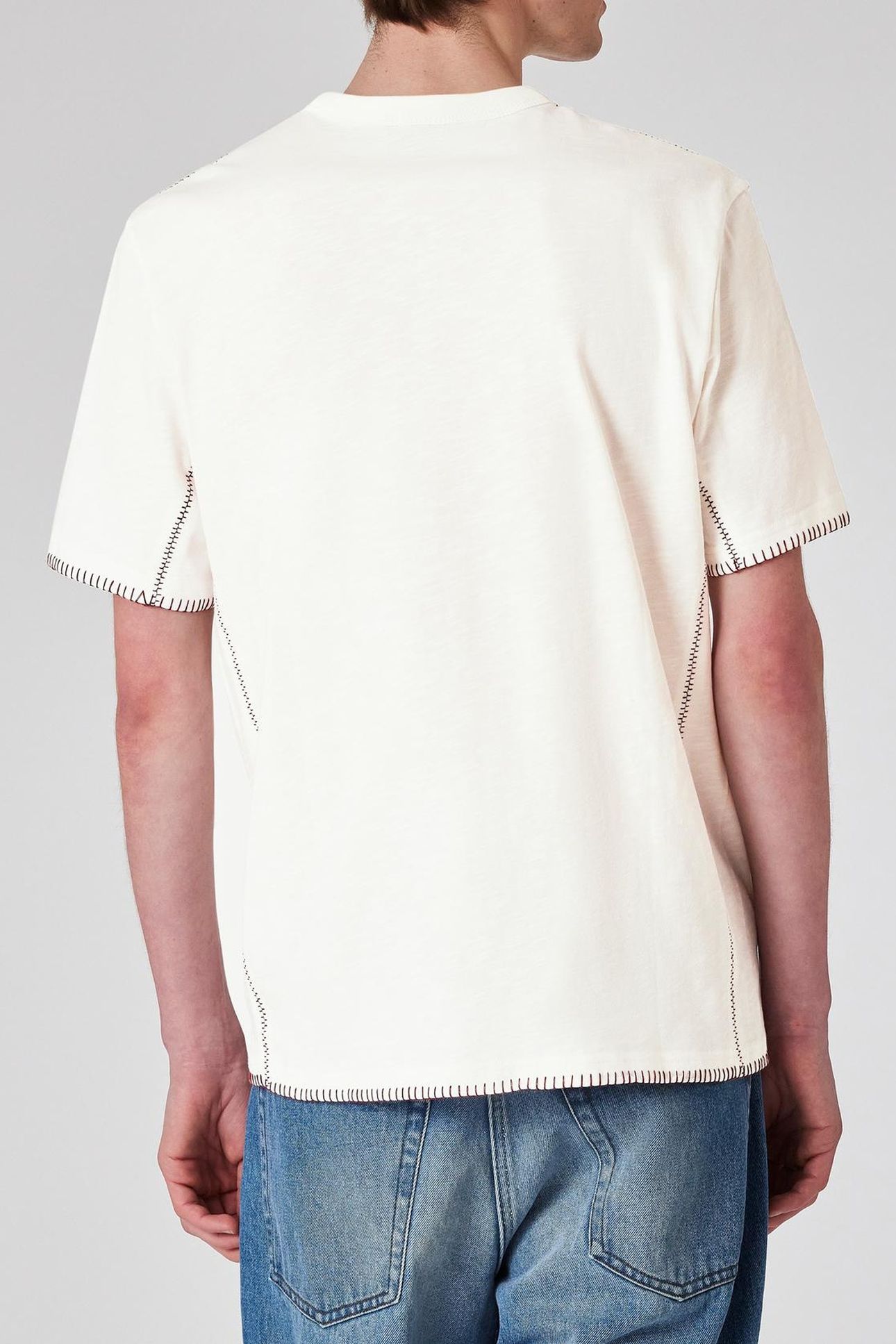 MENS CASUAL FIT SS T SHIRT HAPPY OFF WHITE 4