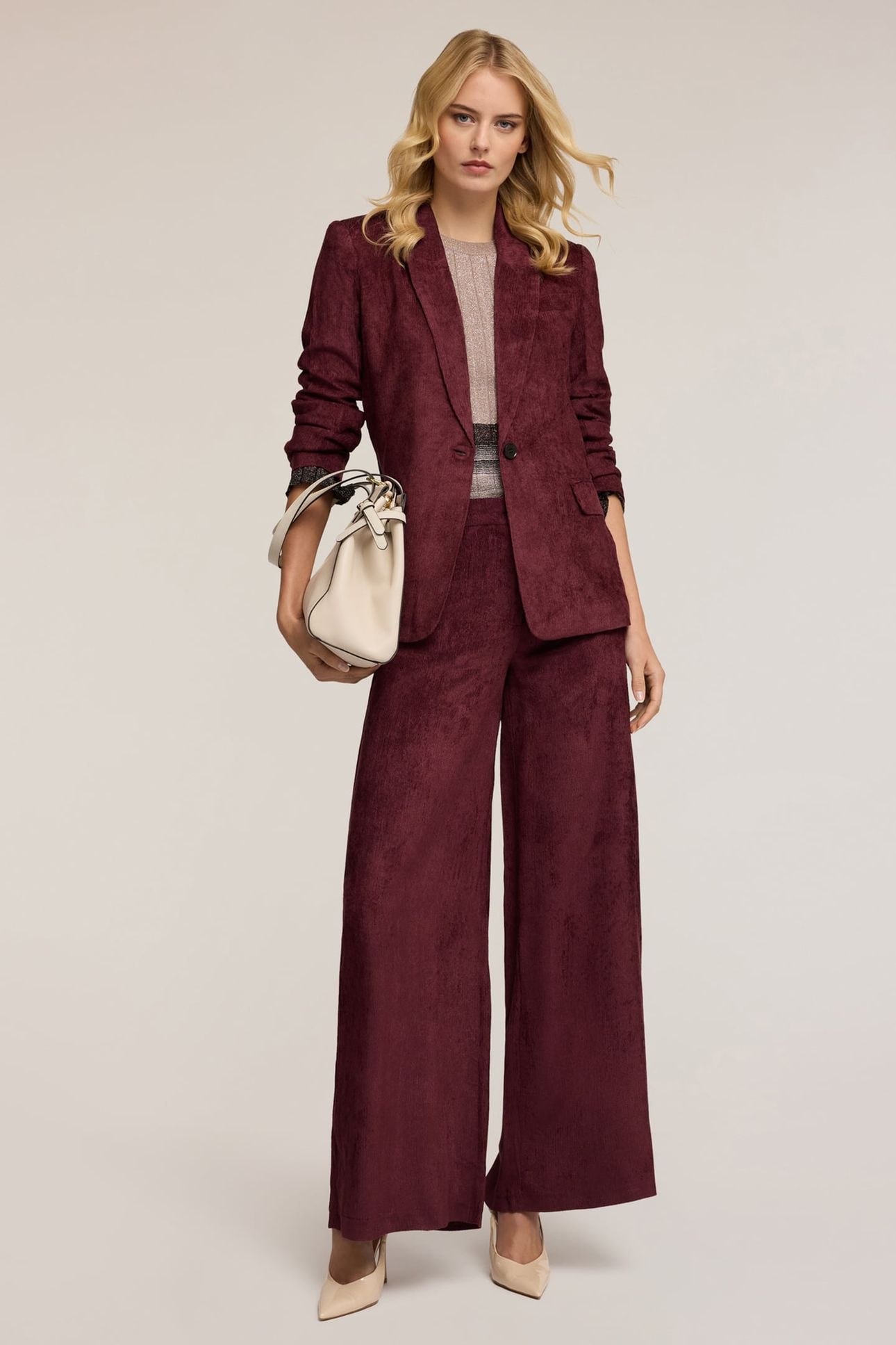 CORDUROY BLAZER BURGUNDY 1