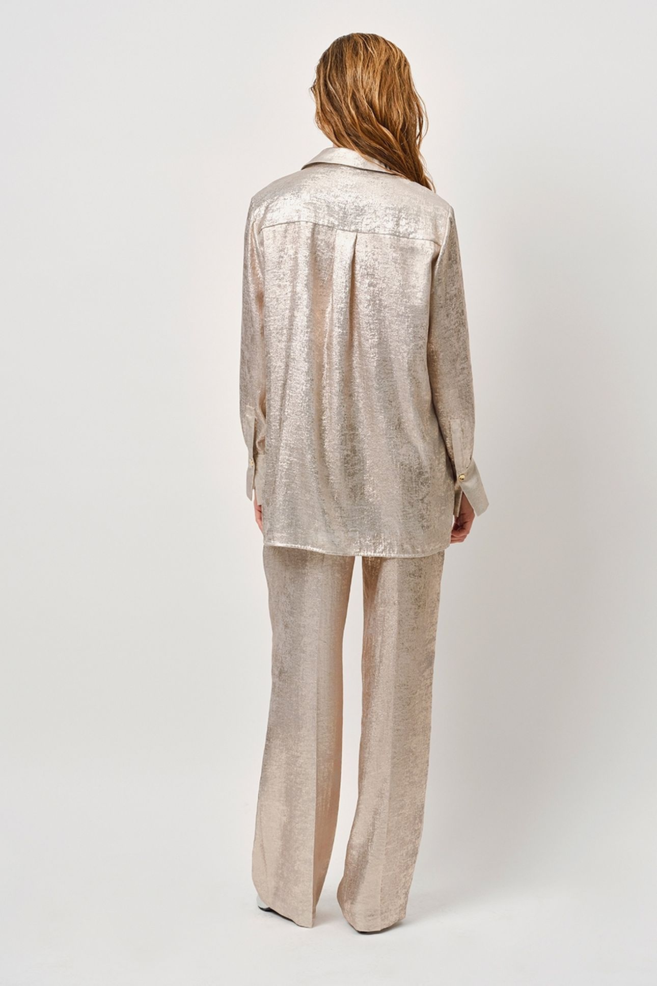 CATHIN METALLIC LONG SHIRT CHAMPAGNE 3