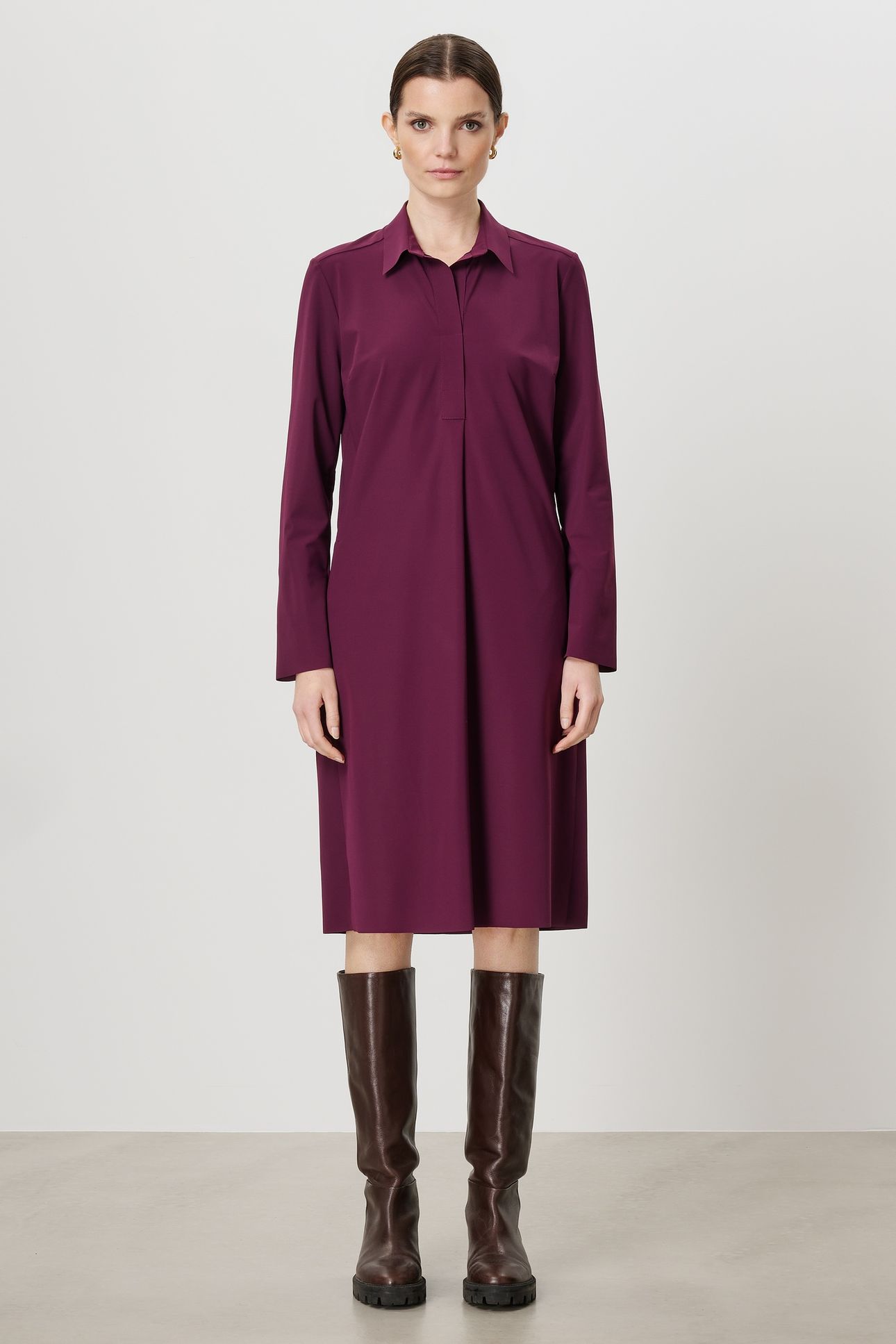 CRUZ DRESS DEEP-PLUM 2