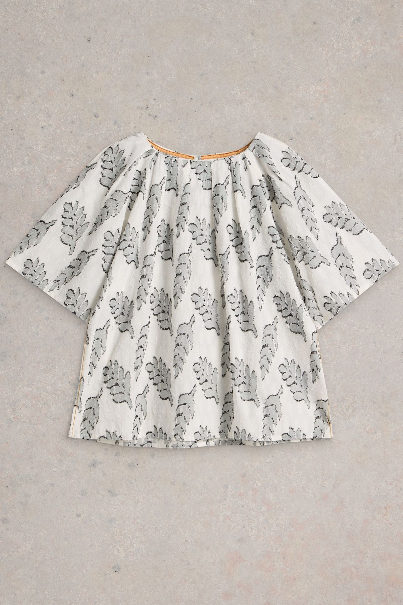 SPRUCE JAQUARD TOP WHITE MULTI 5