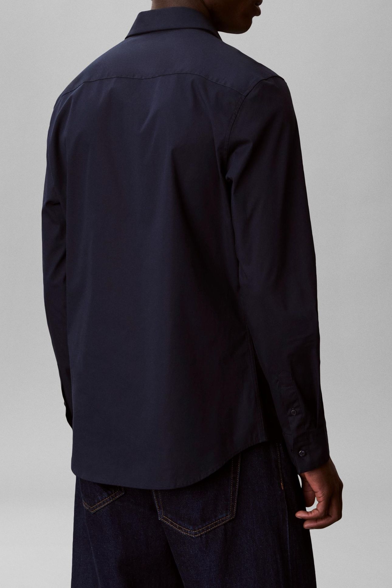LS SOLID STRETCH SHIRT DARK SAPPHIRE 2