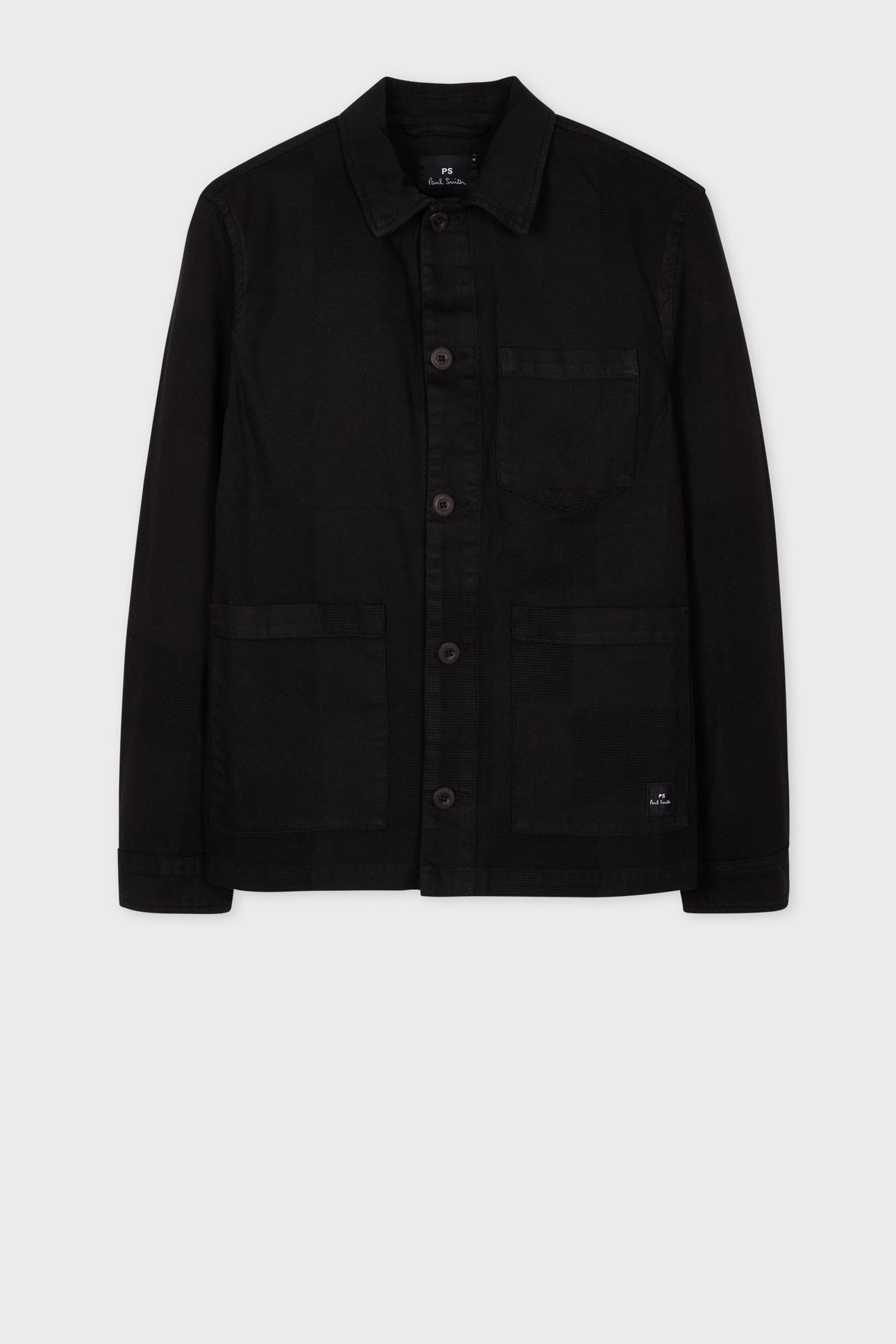 MENS CASUAL FIT SHIRT JACKET BLACK 1