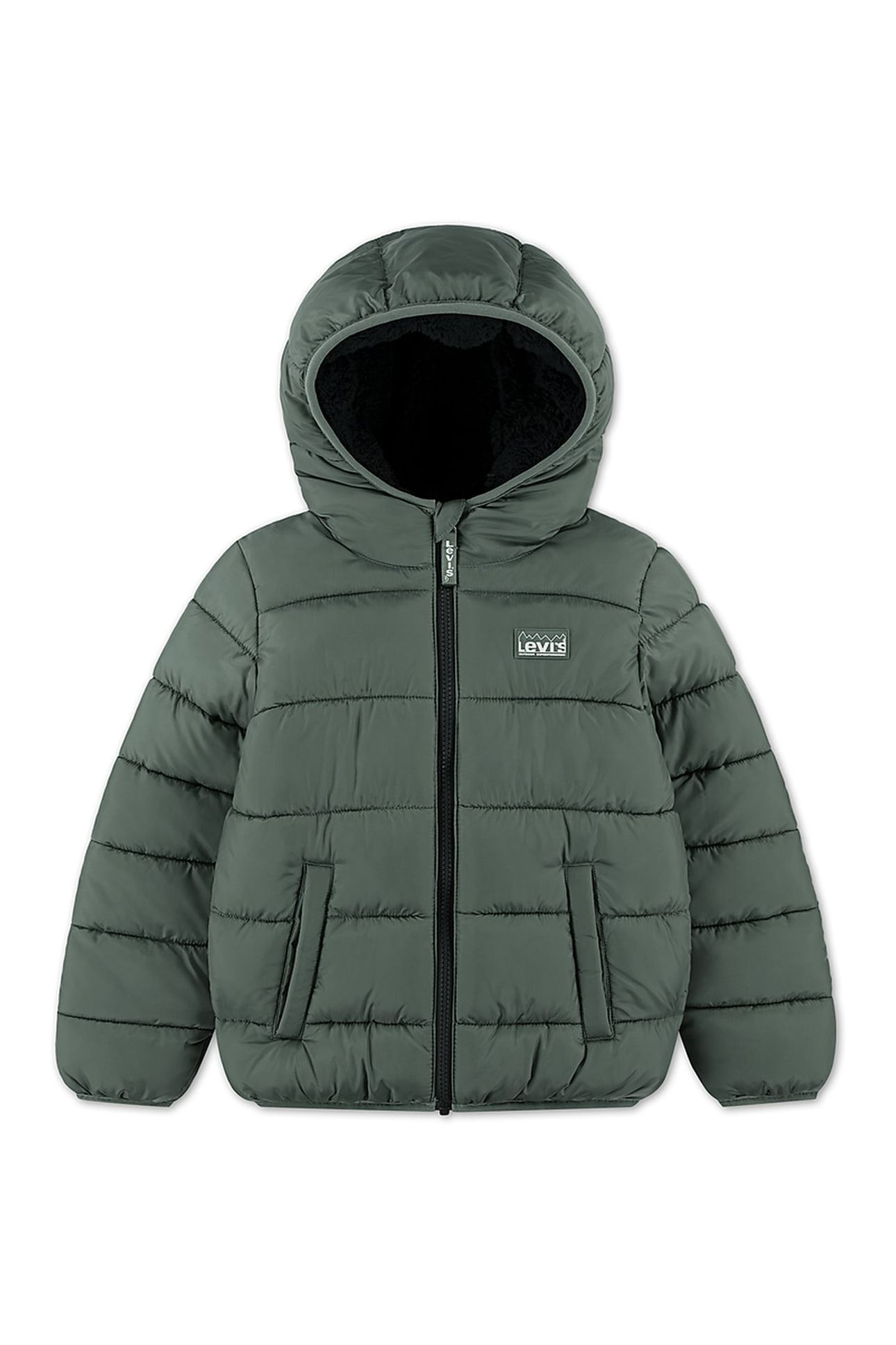 BOYS SHERPA LINED PUFFER LAUREL WREATH 1