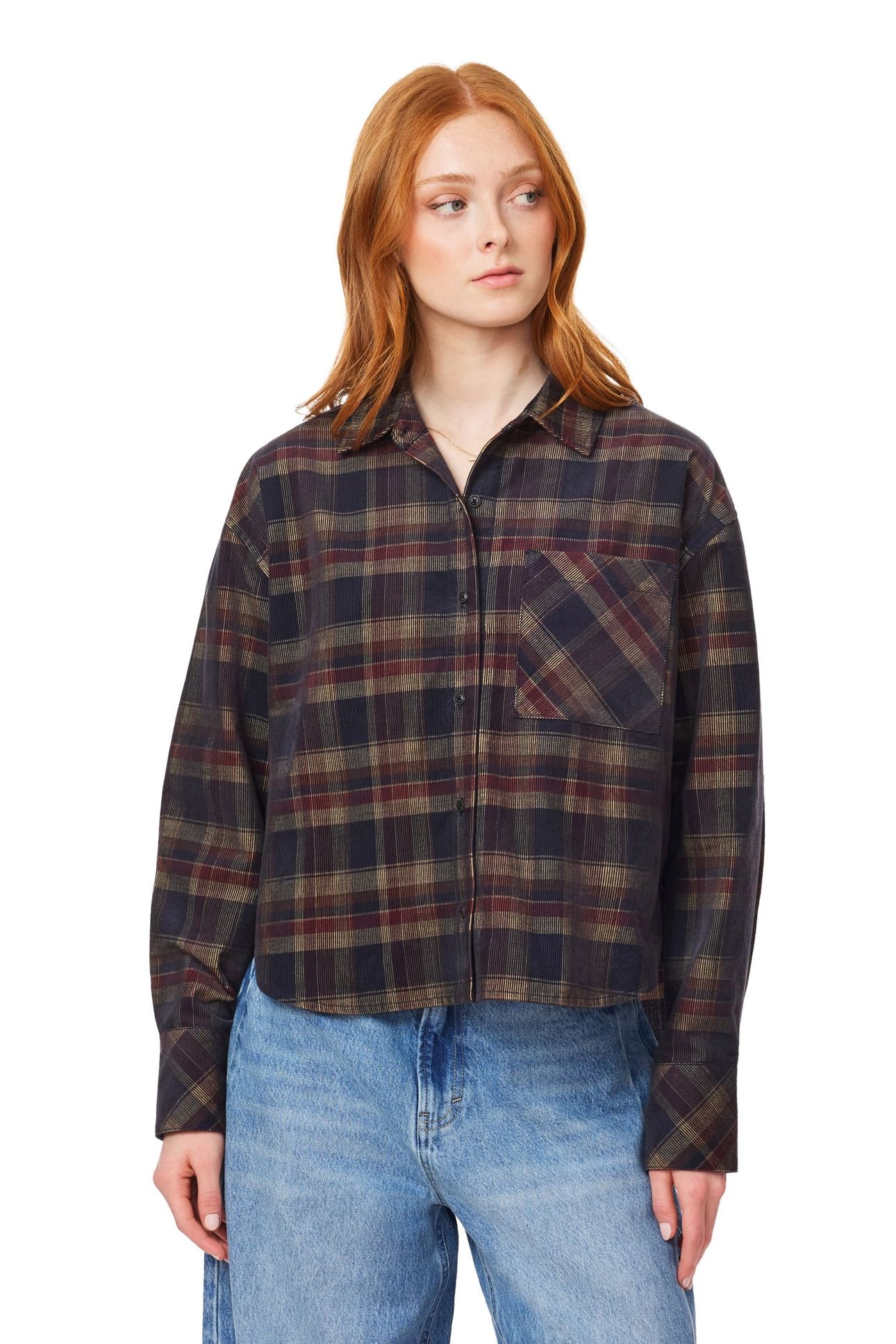 CROPPED SHIRT MULTI PLAID 1