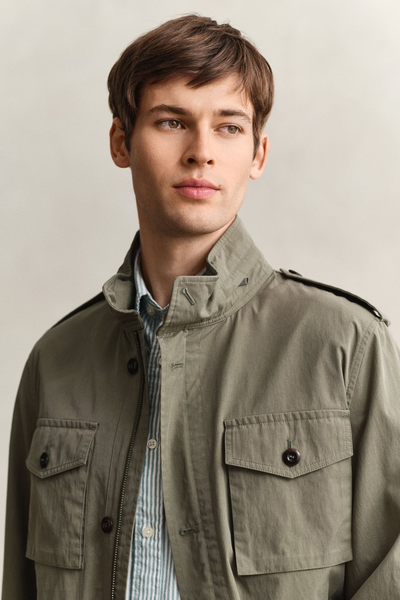 COTTON 4 POCKET JACKET DRY HERB GREEN 5