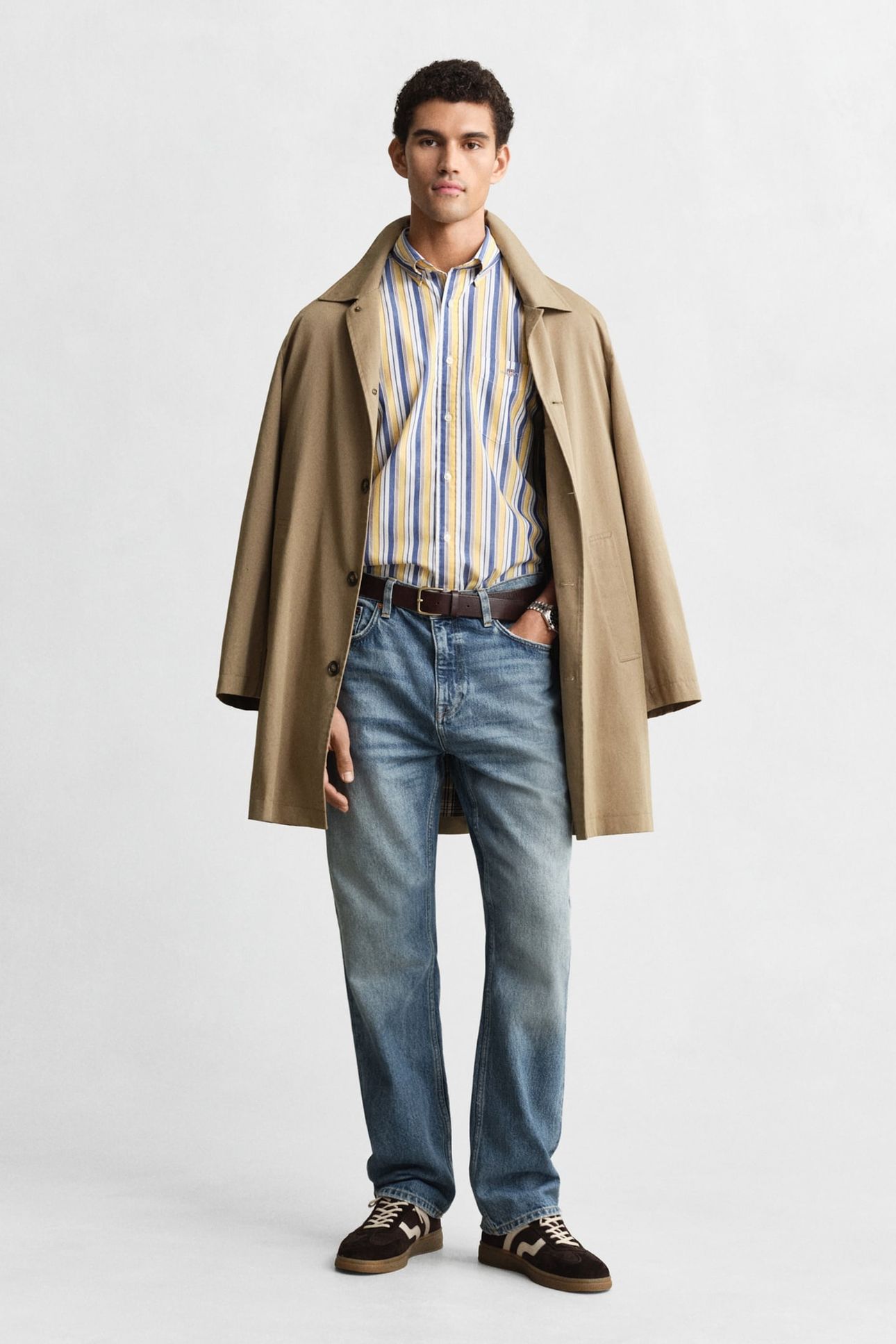 REG POPLIN STRIPE SHIRT FADED SUNSET 3