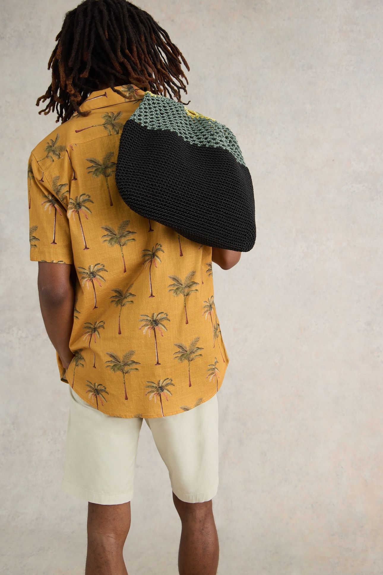 PALM TREE PRINTED SHIRT YELLOW PRINT 2