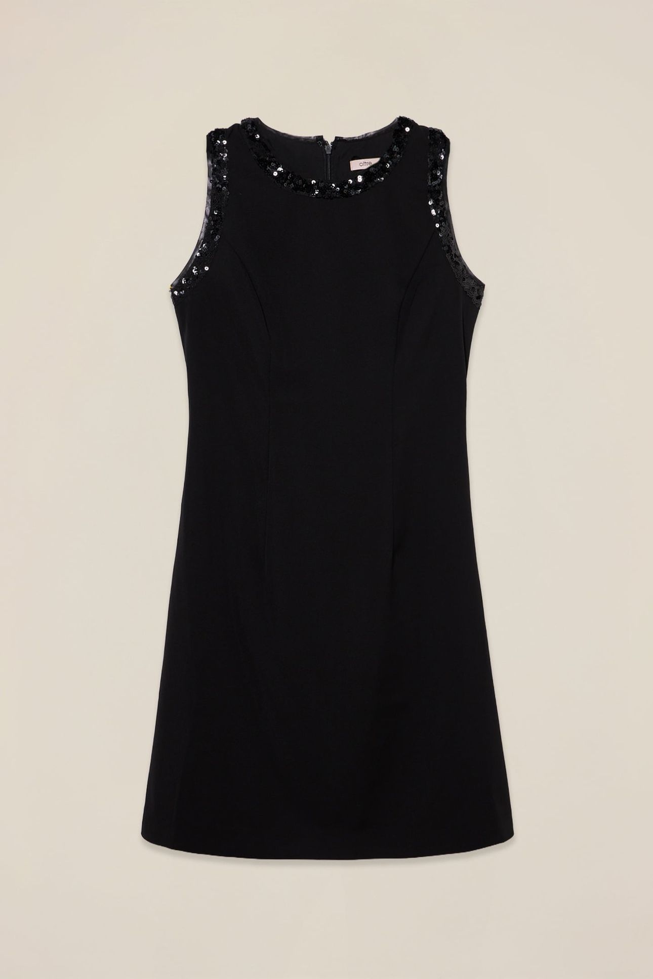 SHEATH DRESS WITH SEQUIN TRIM BLACK 3