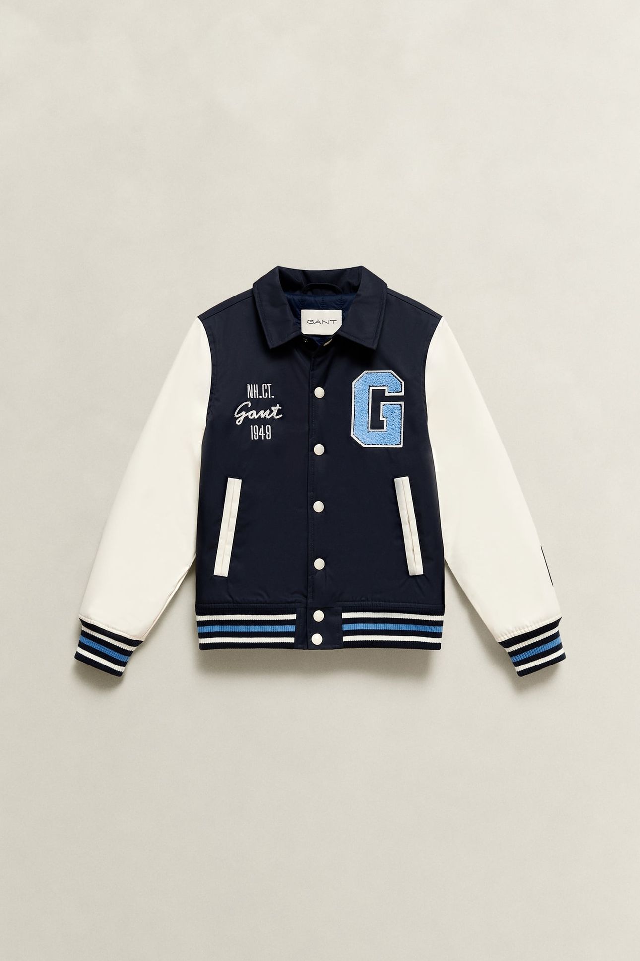 TEEN BOYS GRAPHIC VARSITY JACKET EVENING BLUE 1