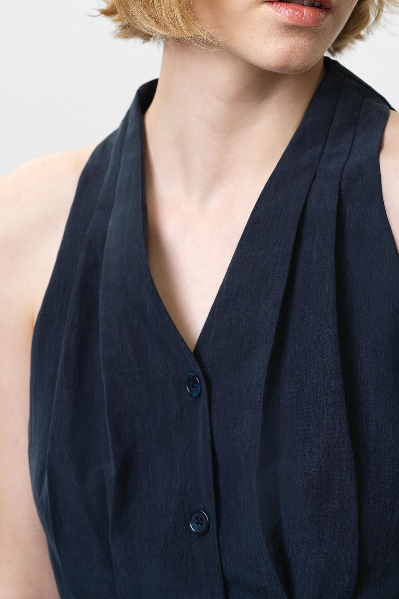 MELINA HALTER NECK TOP NEW NAVY 4
