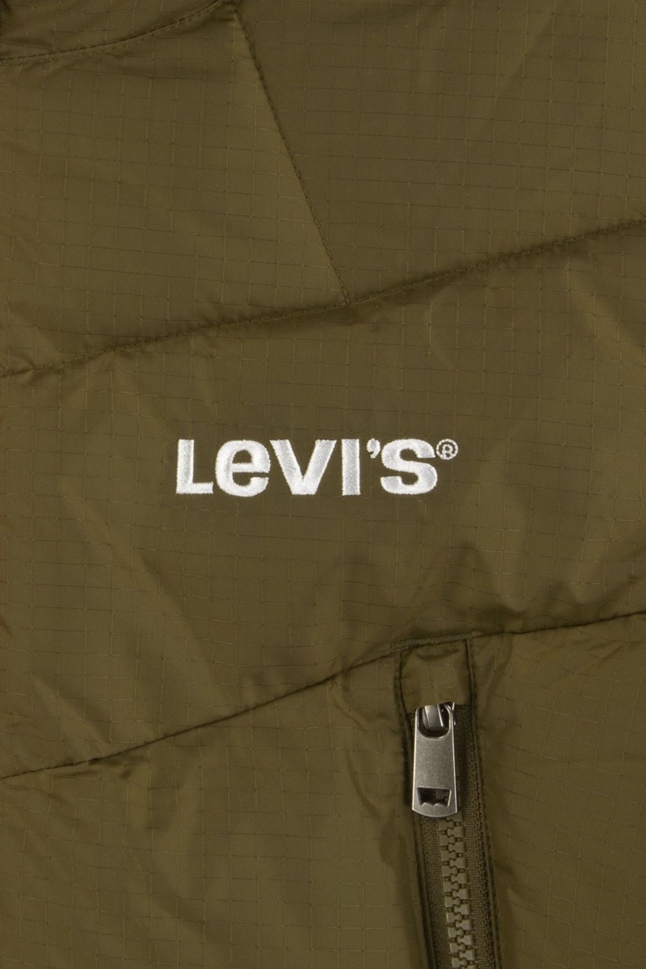 BOYS SHERPA LINED PUFFER DARK OLIVE 3