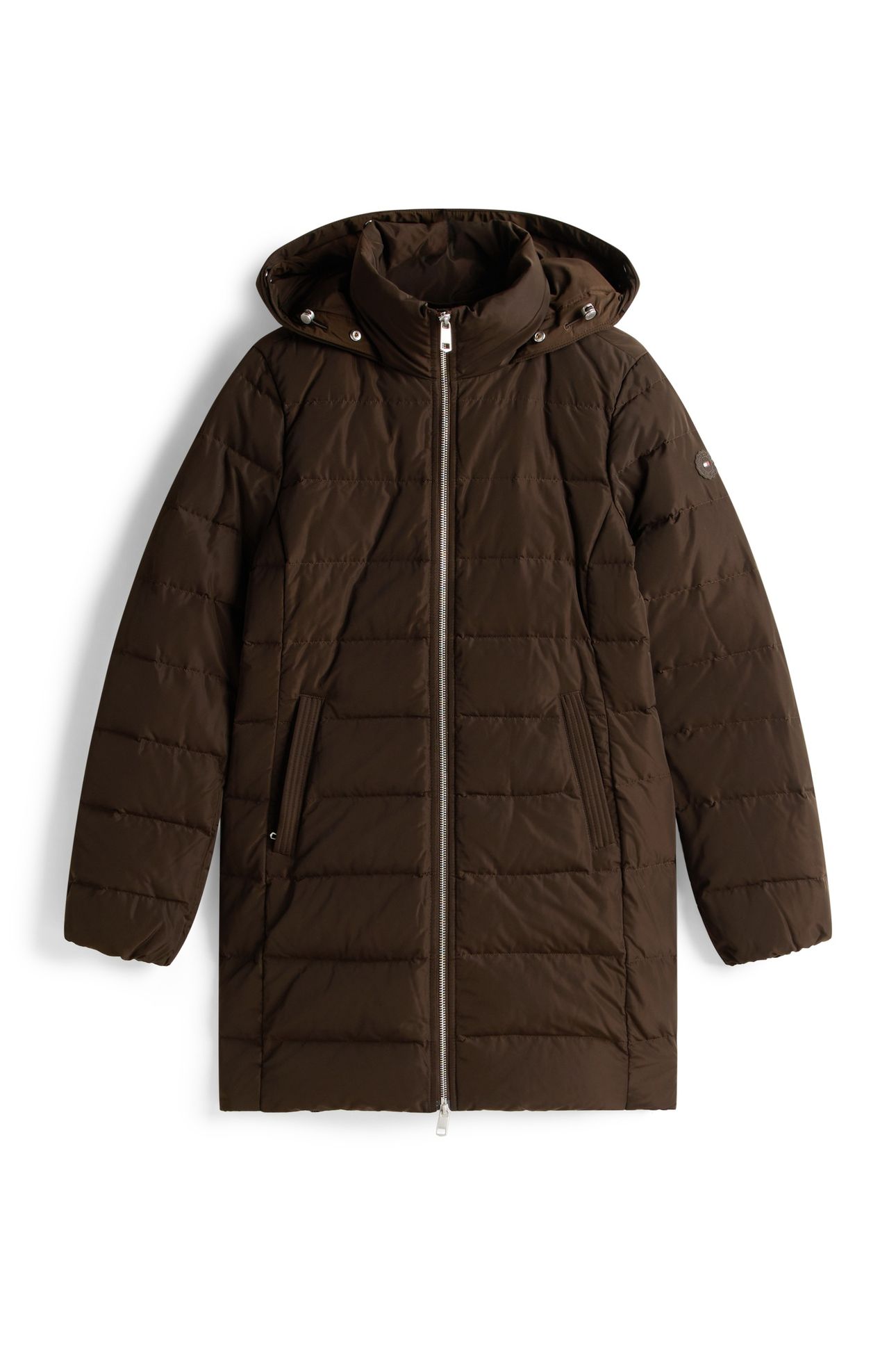 MW DOWN SLIM COAT DARK COFFEE 4
