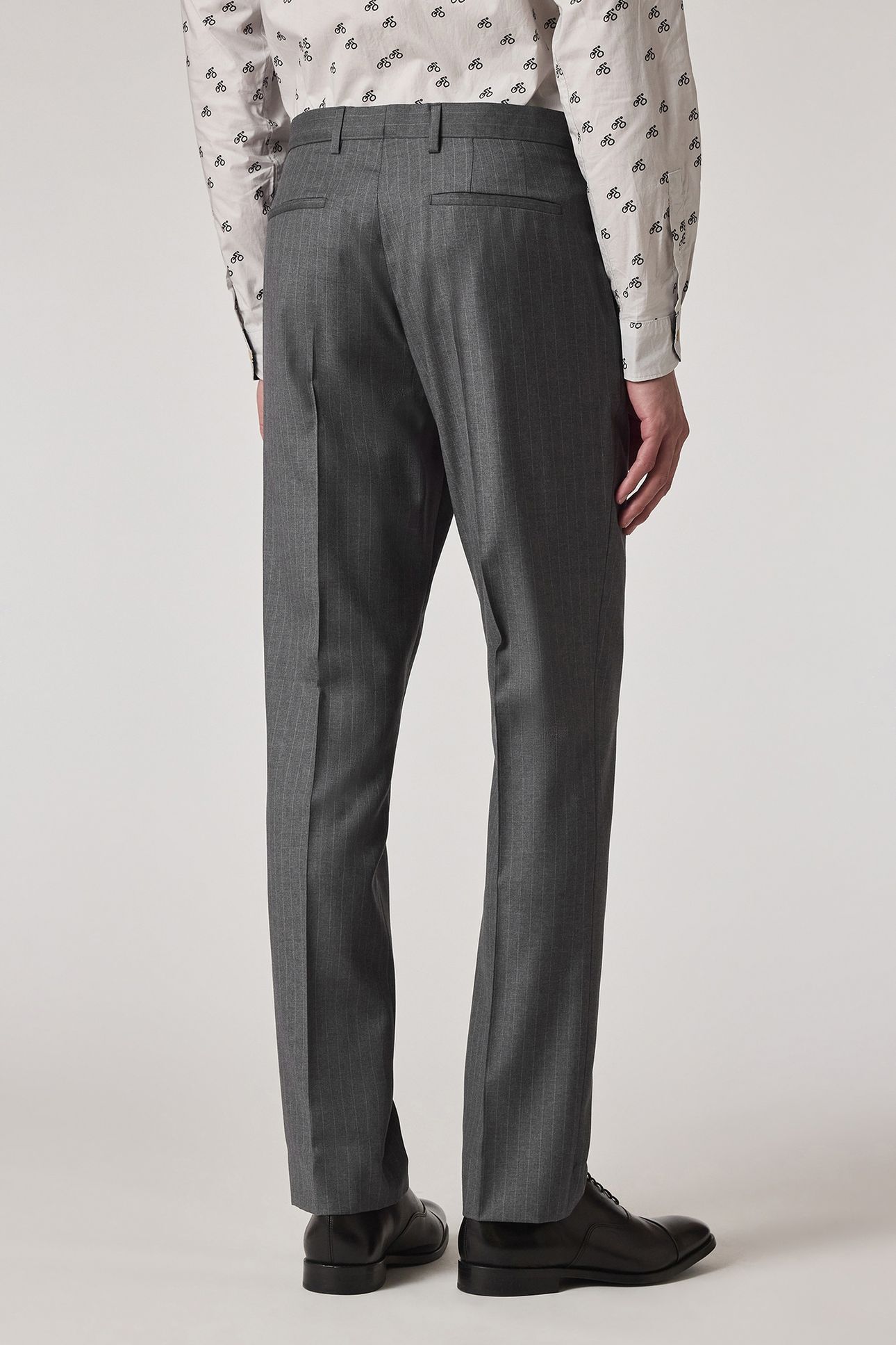 MENS SLIM FIT TROUSER GREY MELANGE 4