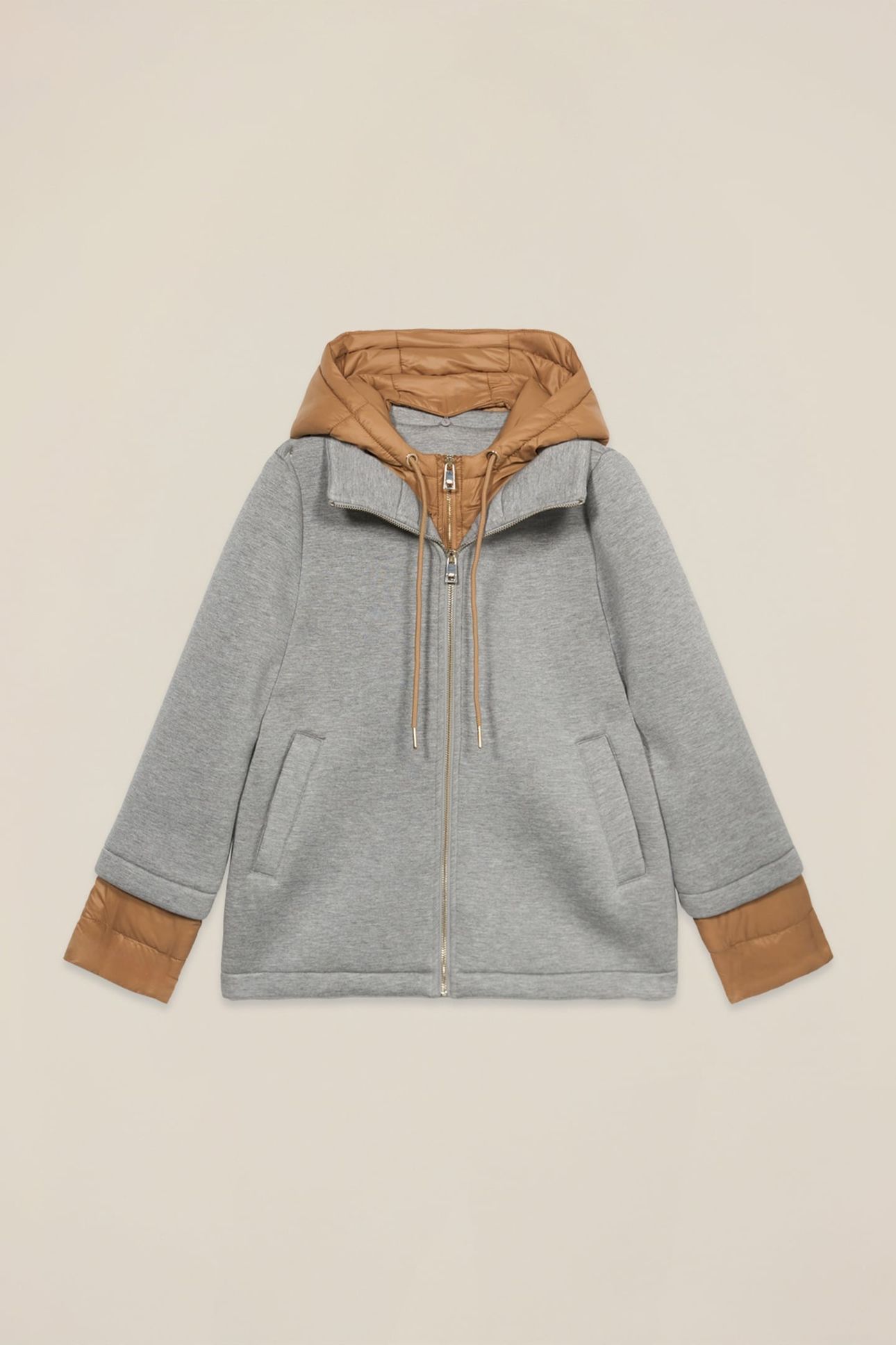 TWO-MATERIAL COMBINED JACKET GREY 4