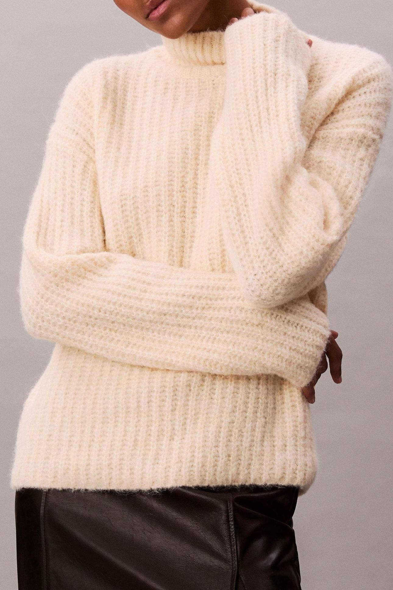 BRUSHED WOOL LS T-NECK TOFU 5