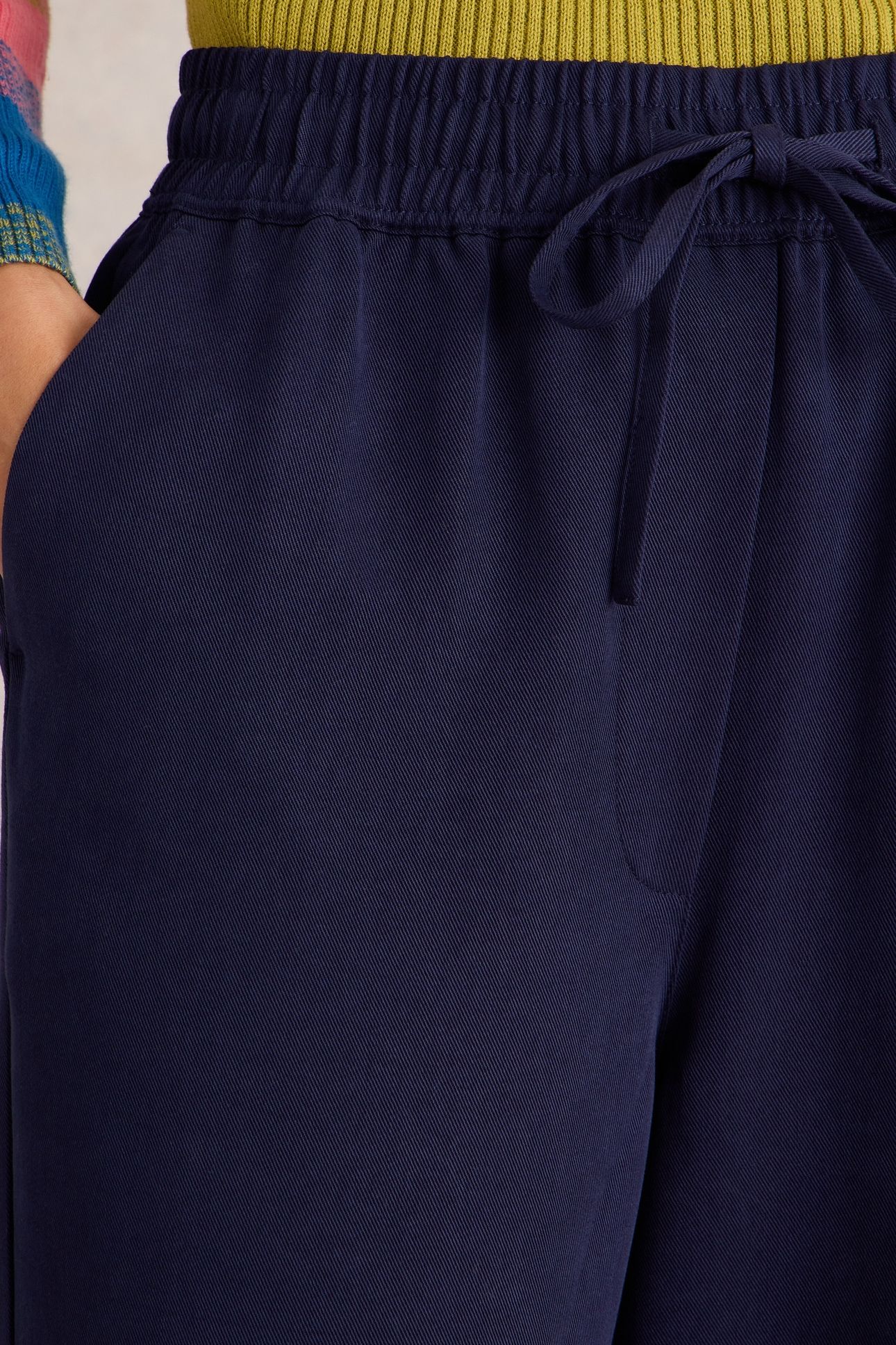 BELLE PULL ON WIDE LEG TROUSER DARK NAVY 5