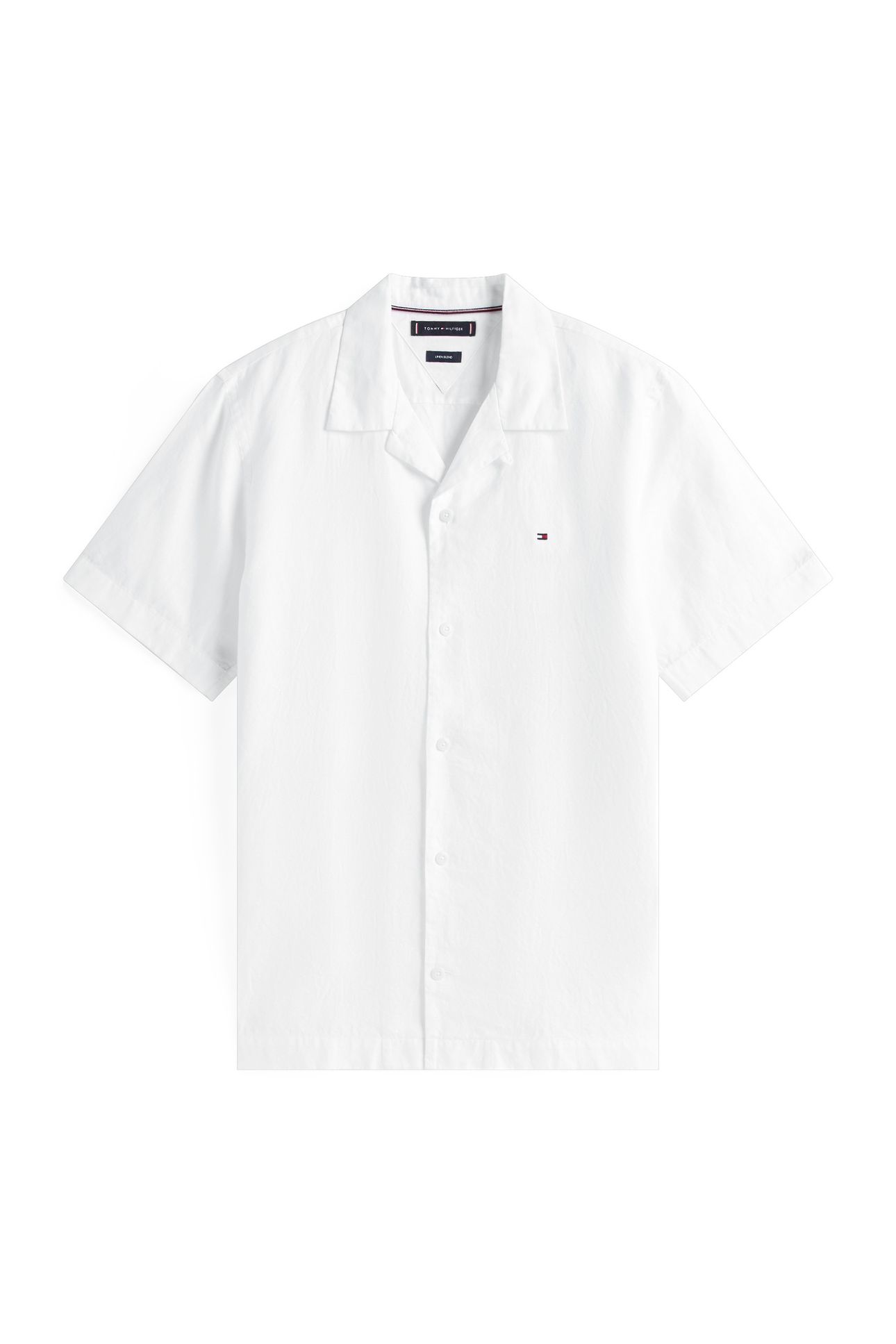 LINEN BLEND SOLID SHIRT WHITE 4
