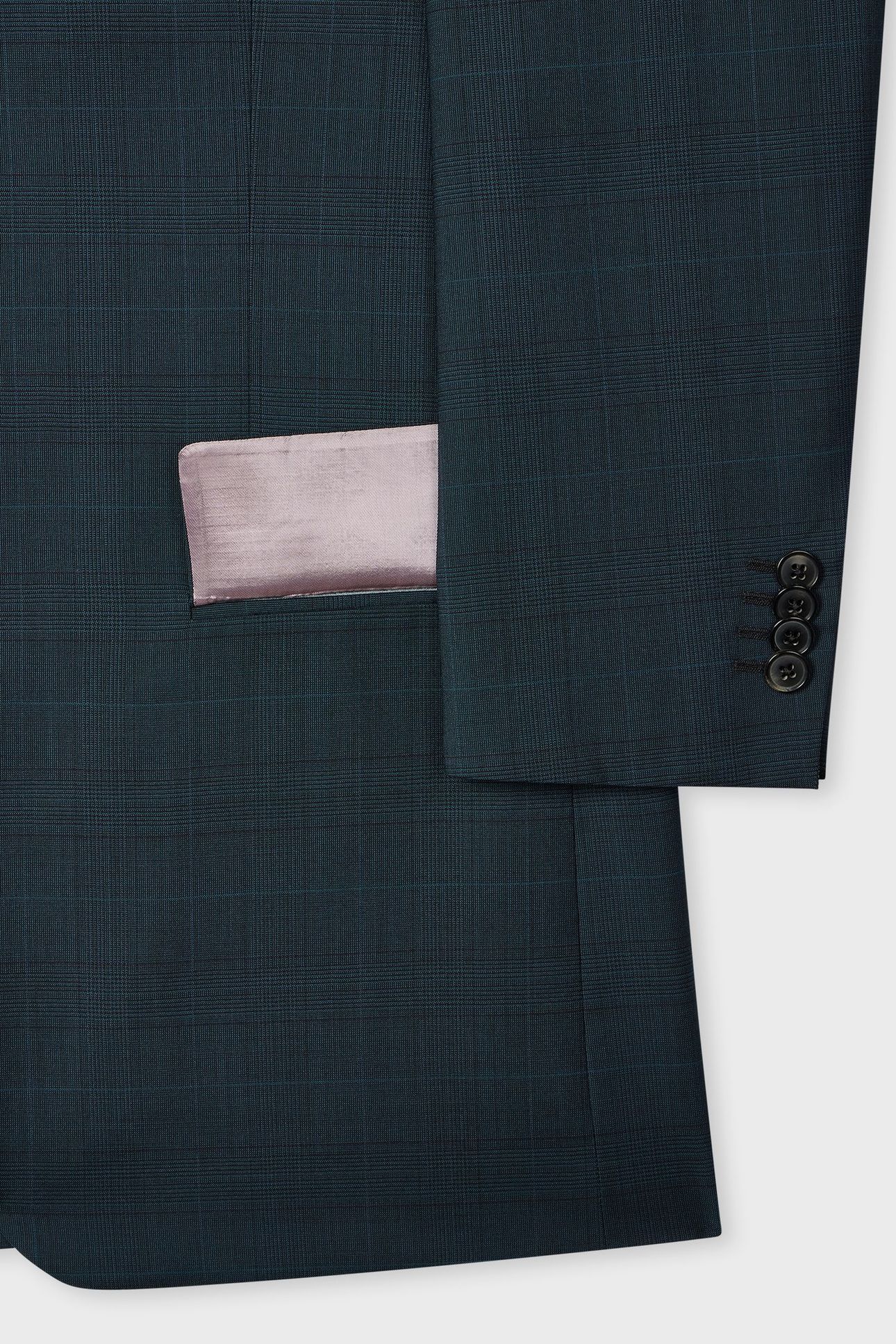 MENS TAILORED FIT 2 BUTTON SUIT PETROL GREEN 5