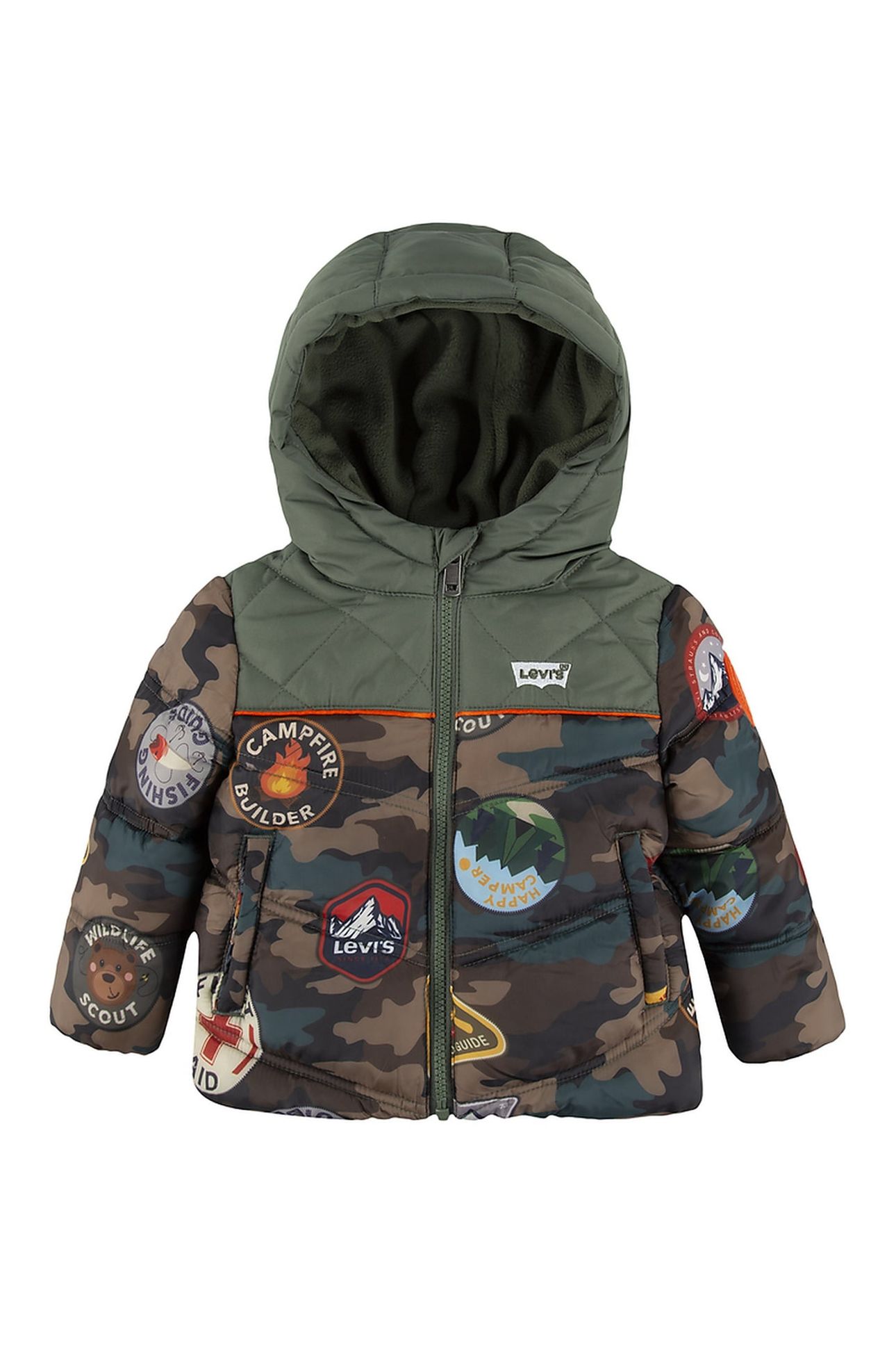 BOYS AOP BABY PUFFER THYME 1