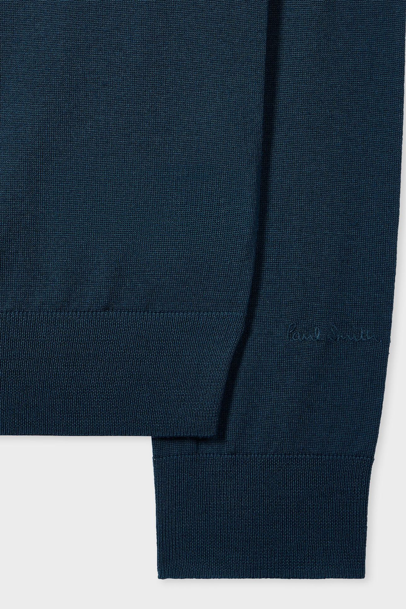 MENS SWEATER CREW NECK PETROL BLUE 6