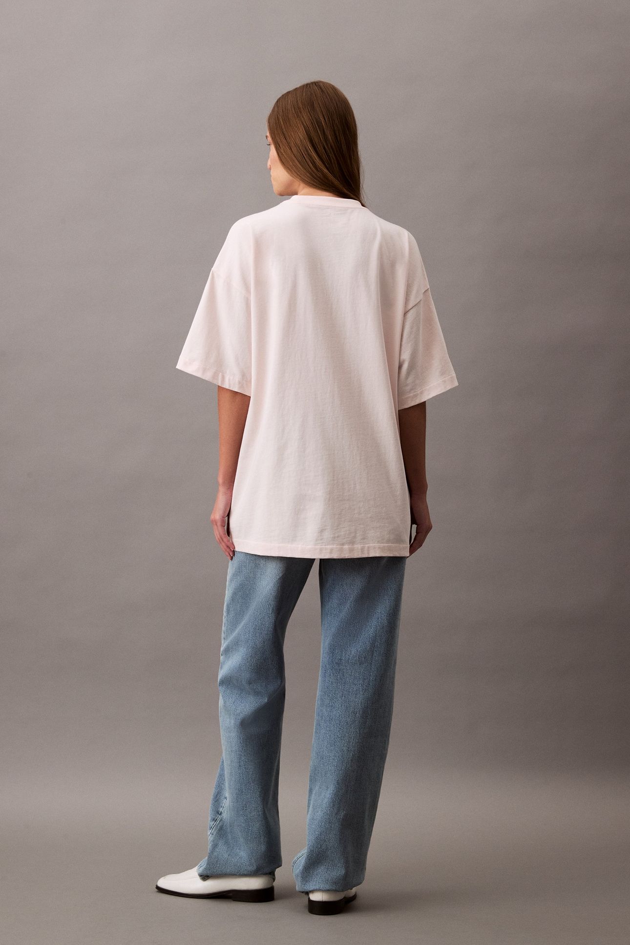 SS BOXY CALVIN KLEIN TEE CRYSTAL PINK 2