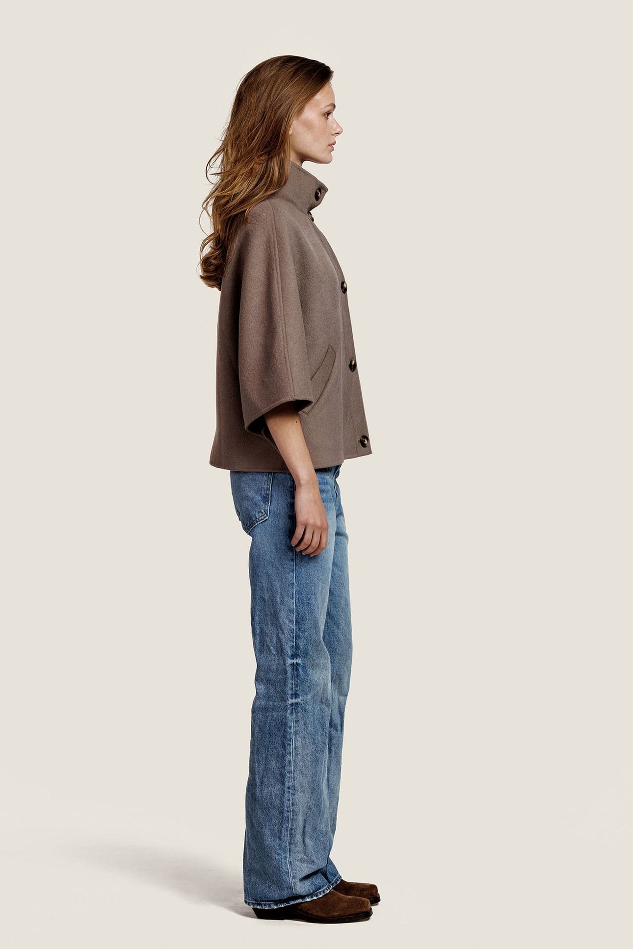 LIV WOOL JACKET STONE 9