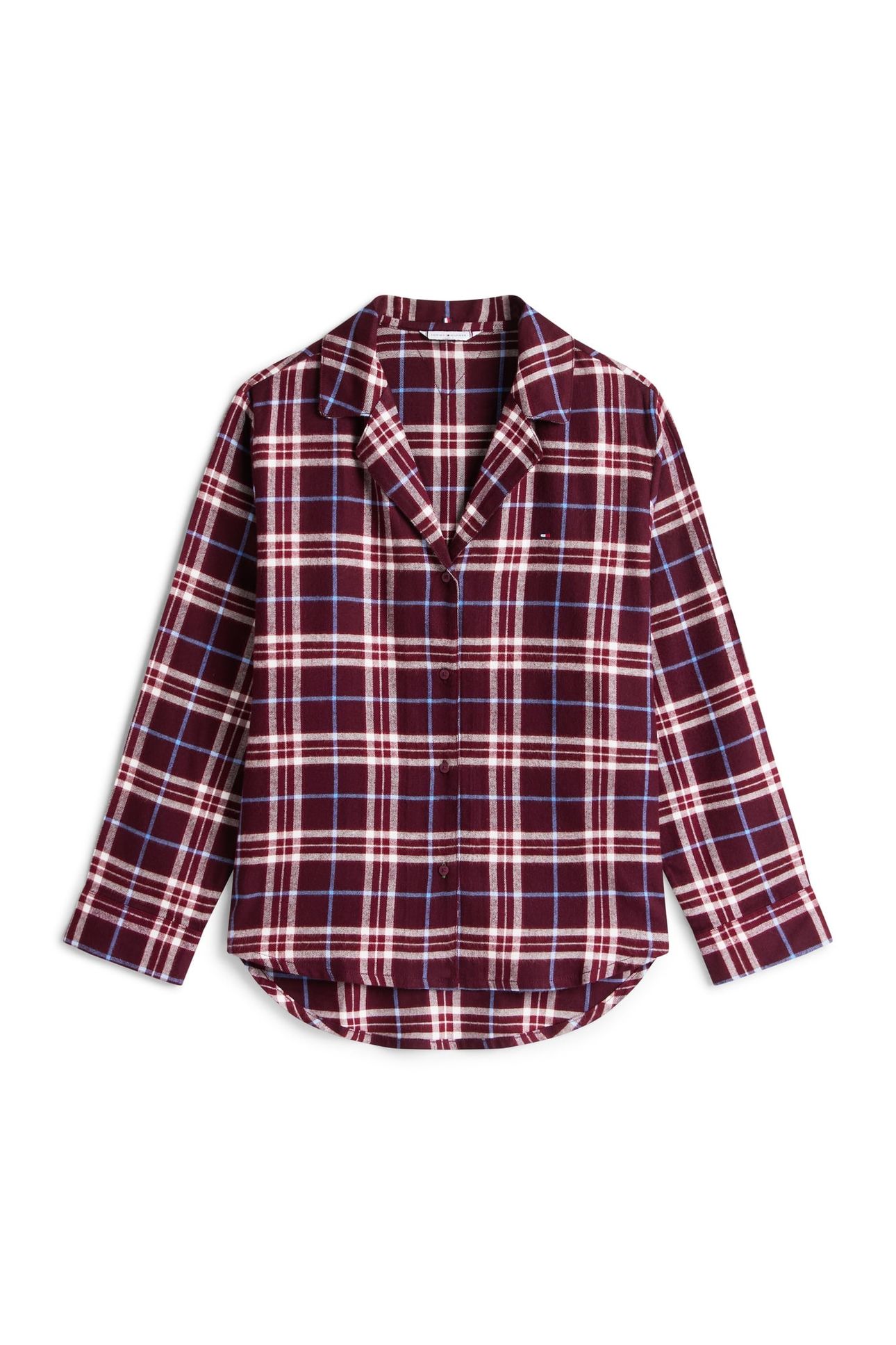 LS FLANNEL SHIRT PJ SET TARTAN REIKER BURGUNDY 3