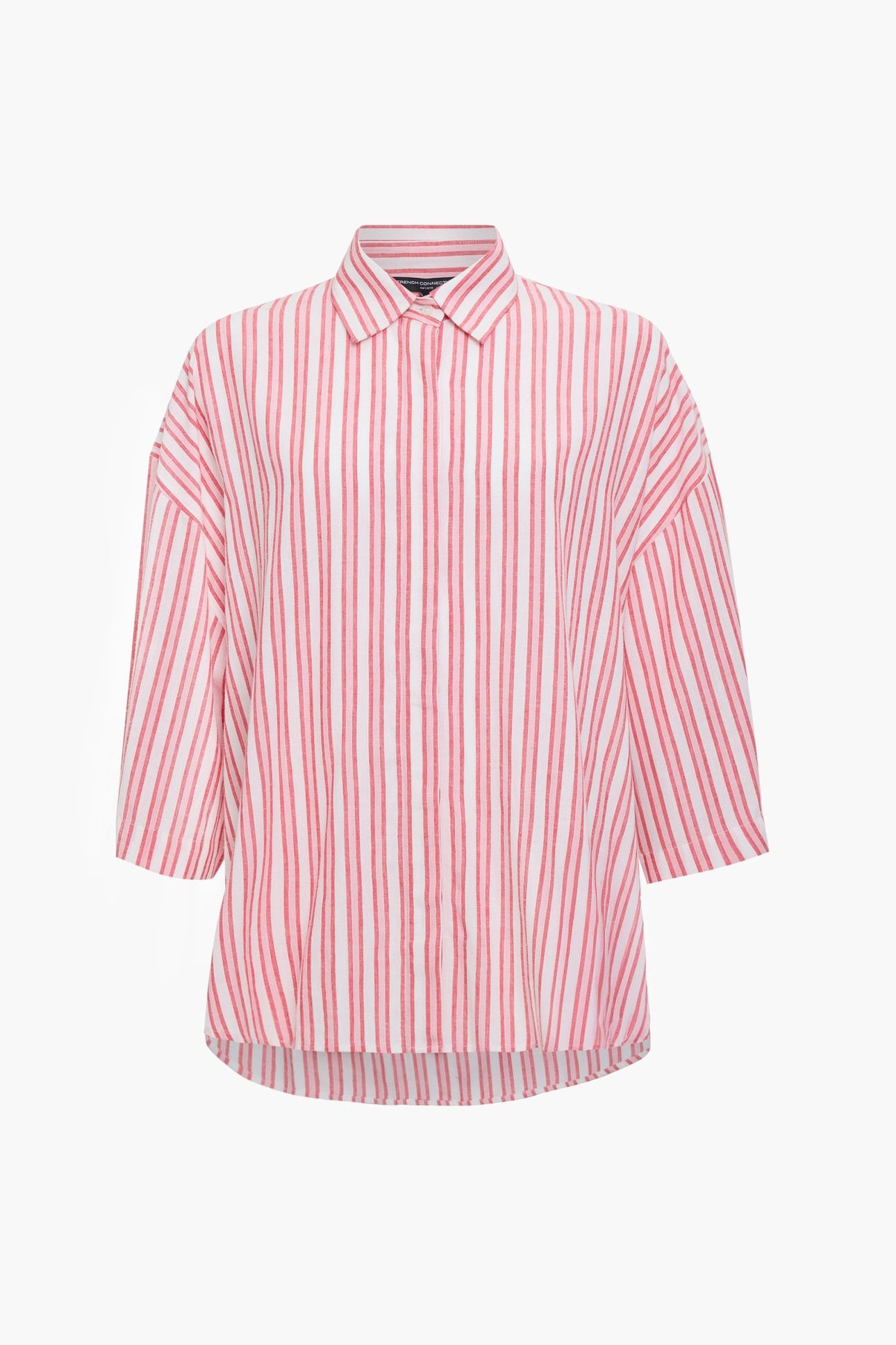 CHERYL LINEN BLEND POPOVER WATERMELON RED 5