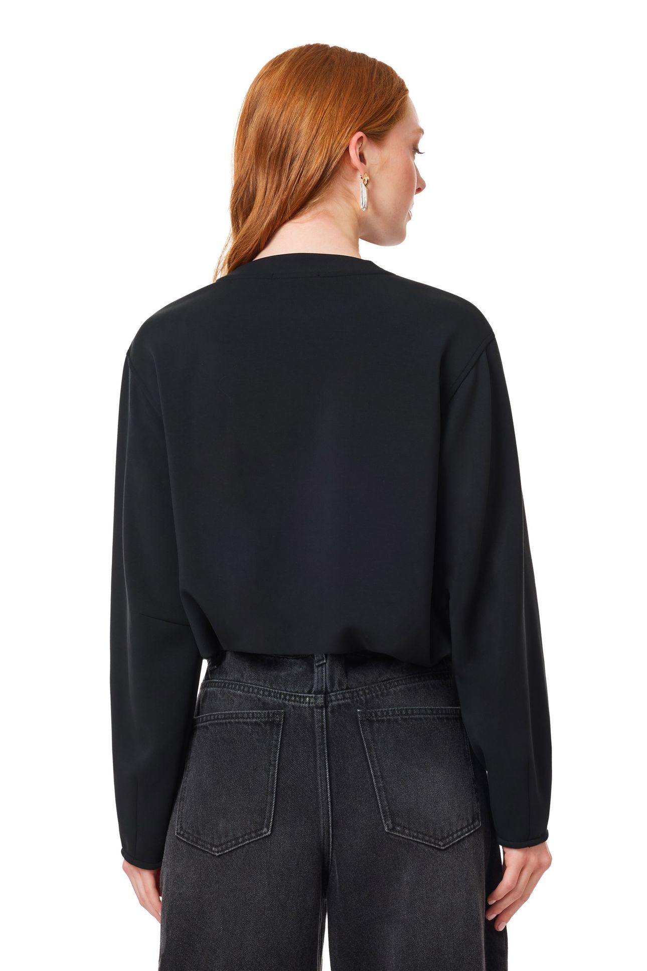BUBBLE HEM CREWNECK BLACK NIGHT 2