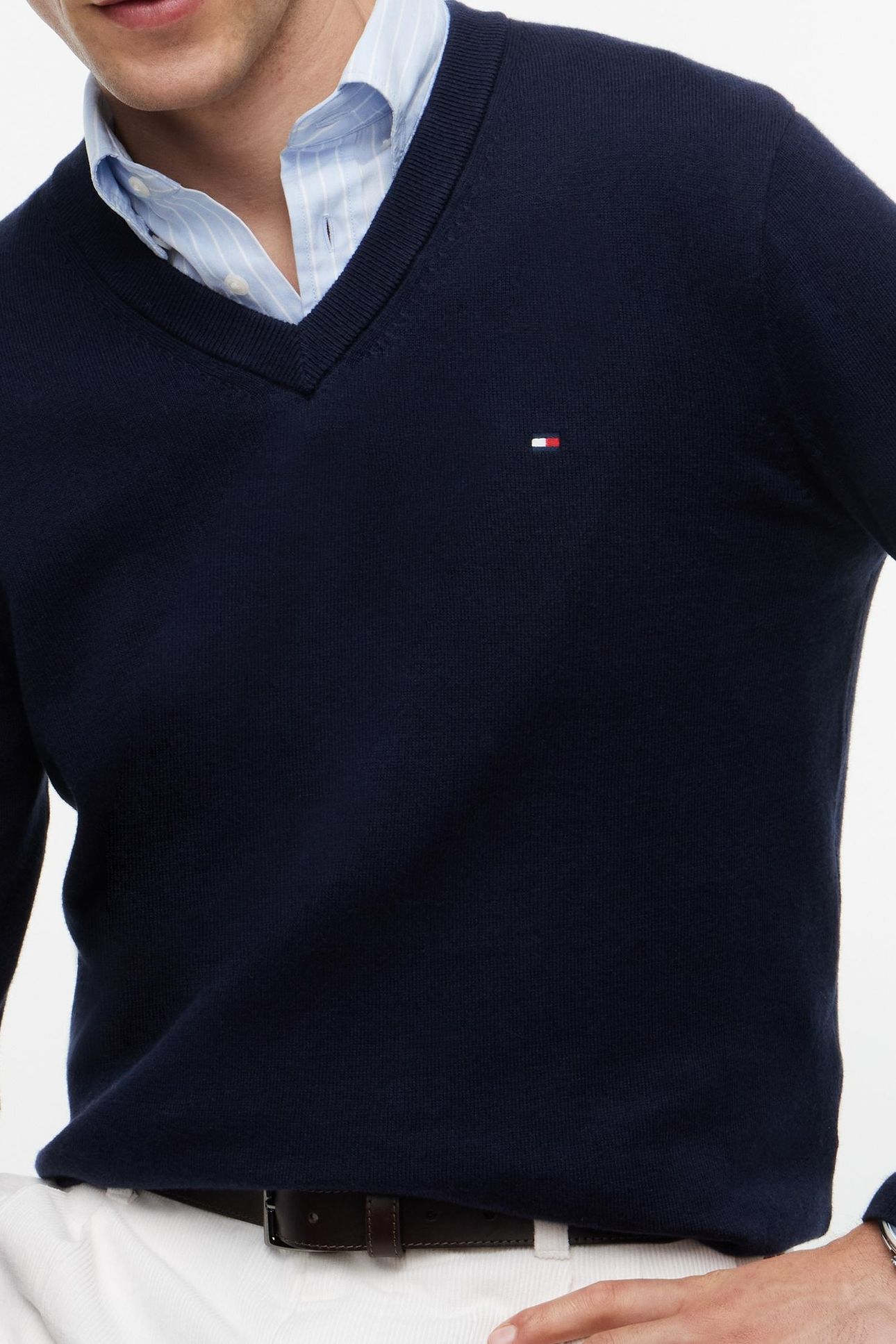 PIMA COTTON CASHMERE SWEATER NAVY BLUE 6