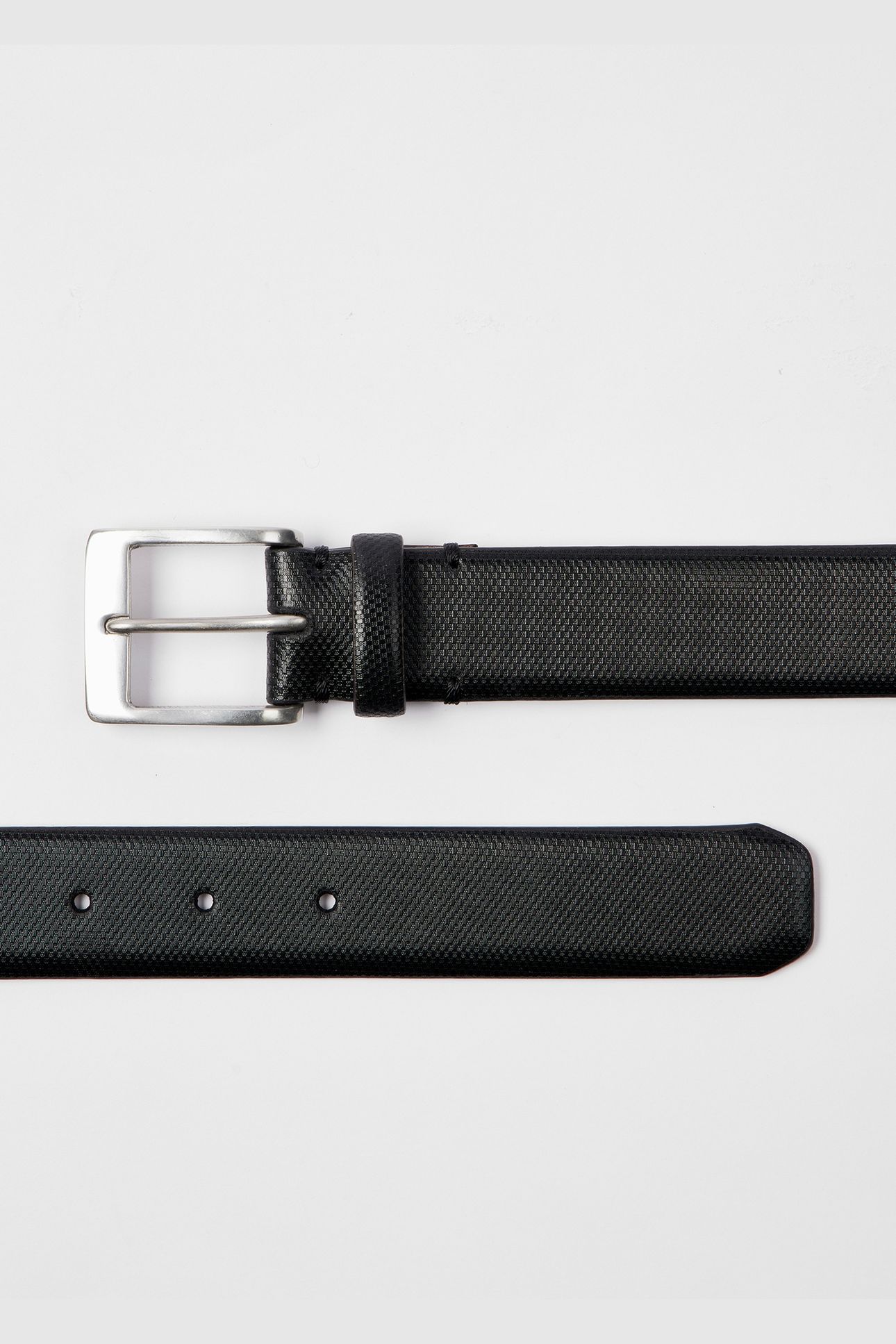 MEN BELT WEAVE EMBOSS BLACK 2